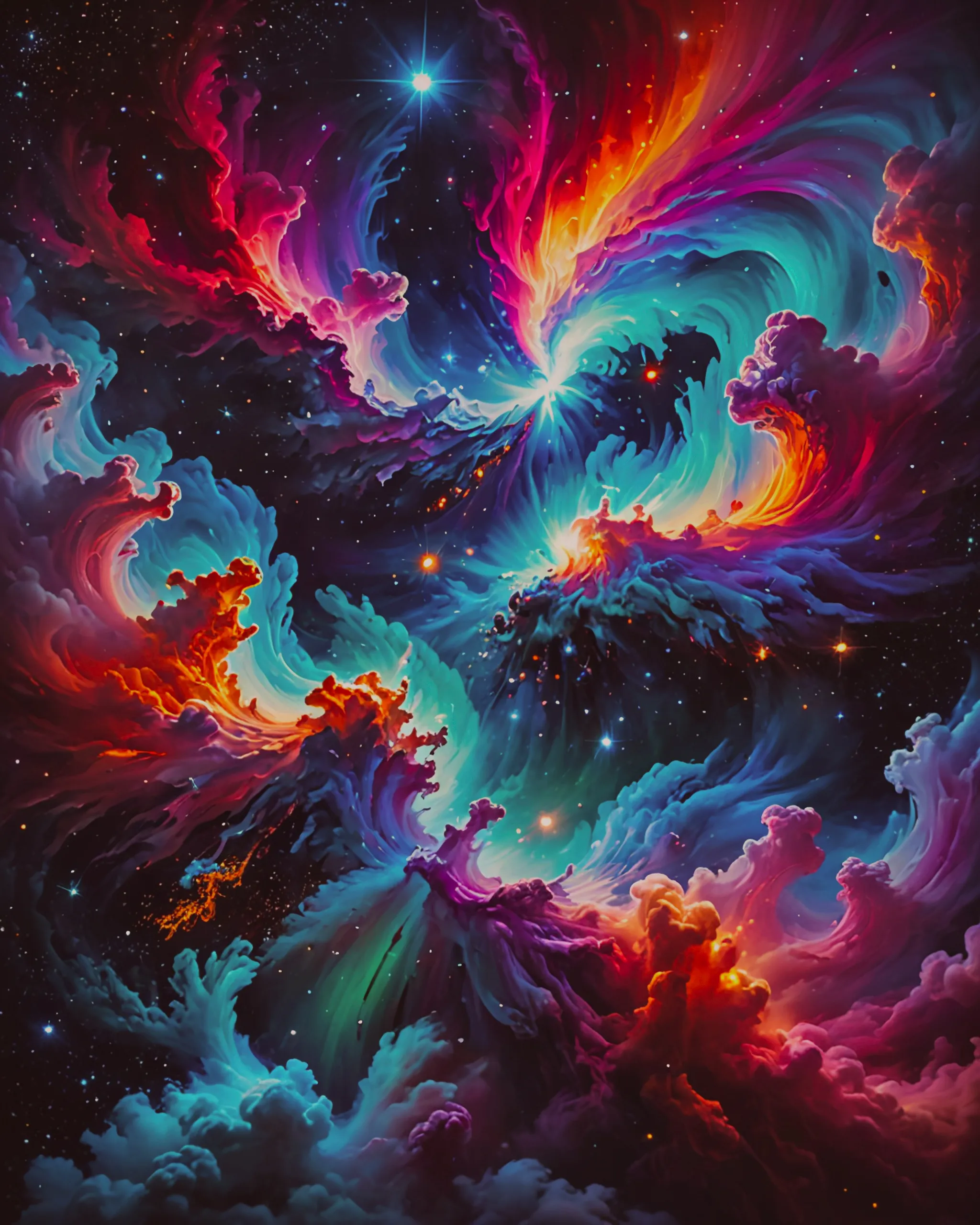 Glowing galaxy - Free AI Photo Generator - starryai