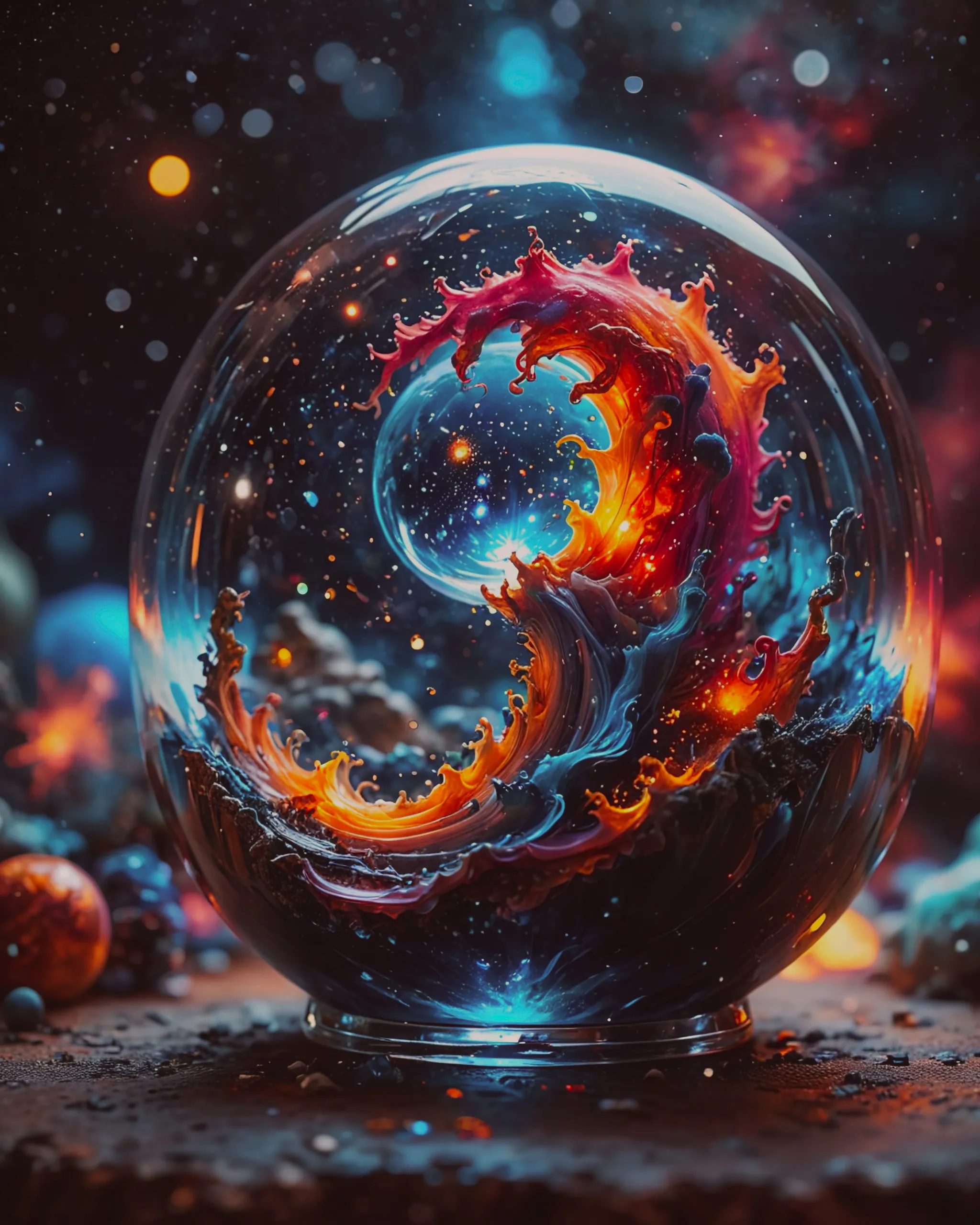 entire galaxy contained within - Free AI Photo Generator - starryai