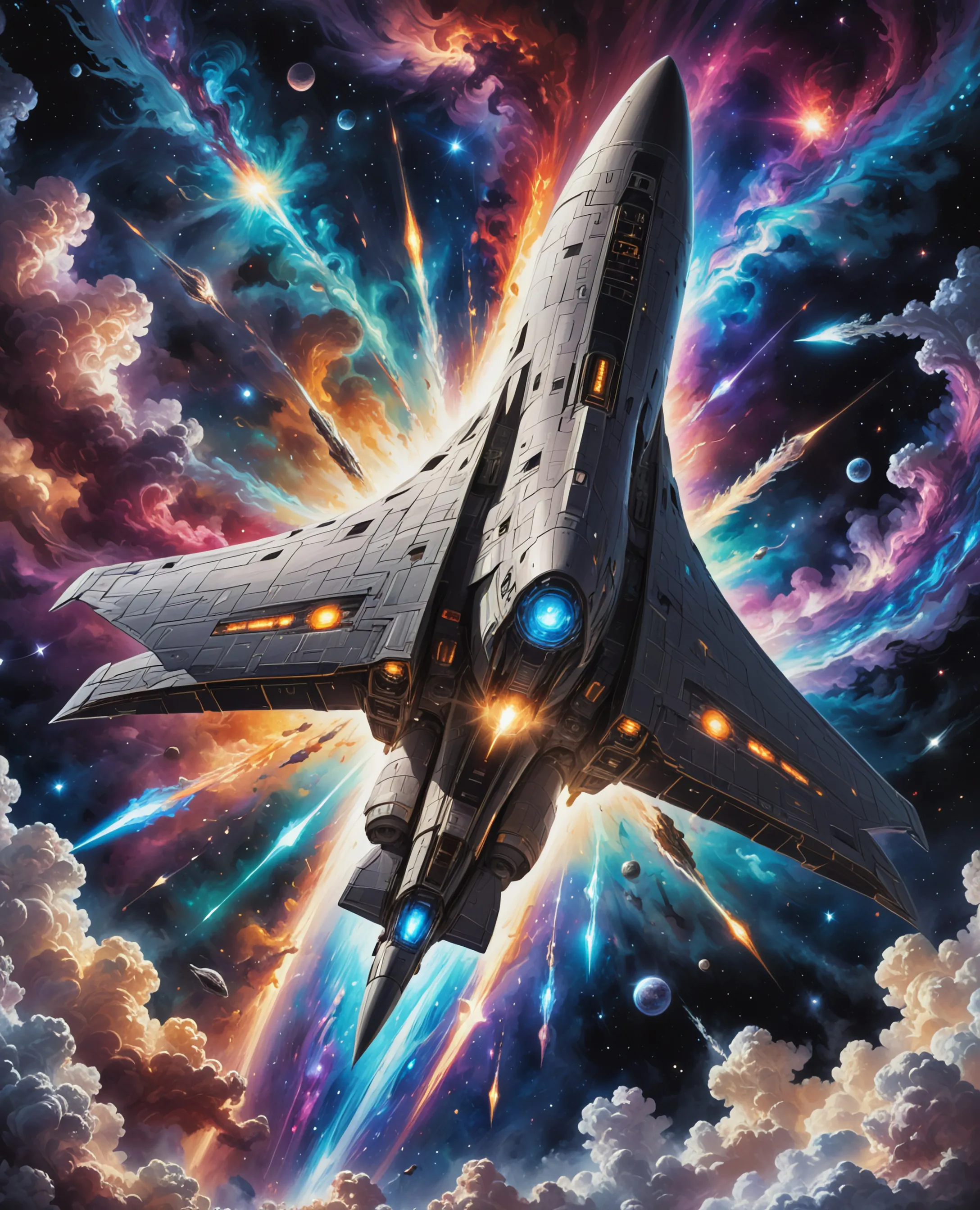 Galactica ship galactic on on - Free AI Photo Generator - starryai