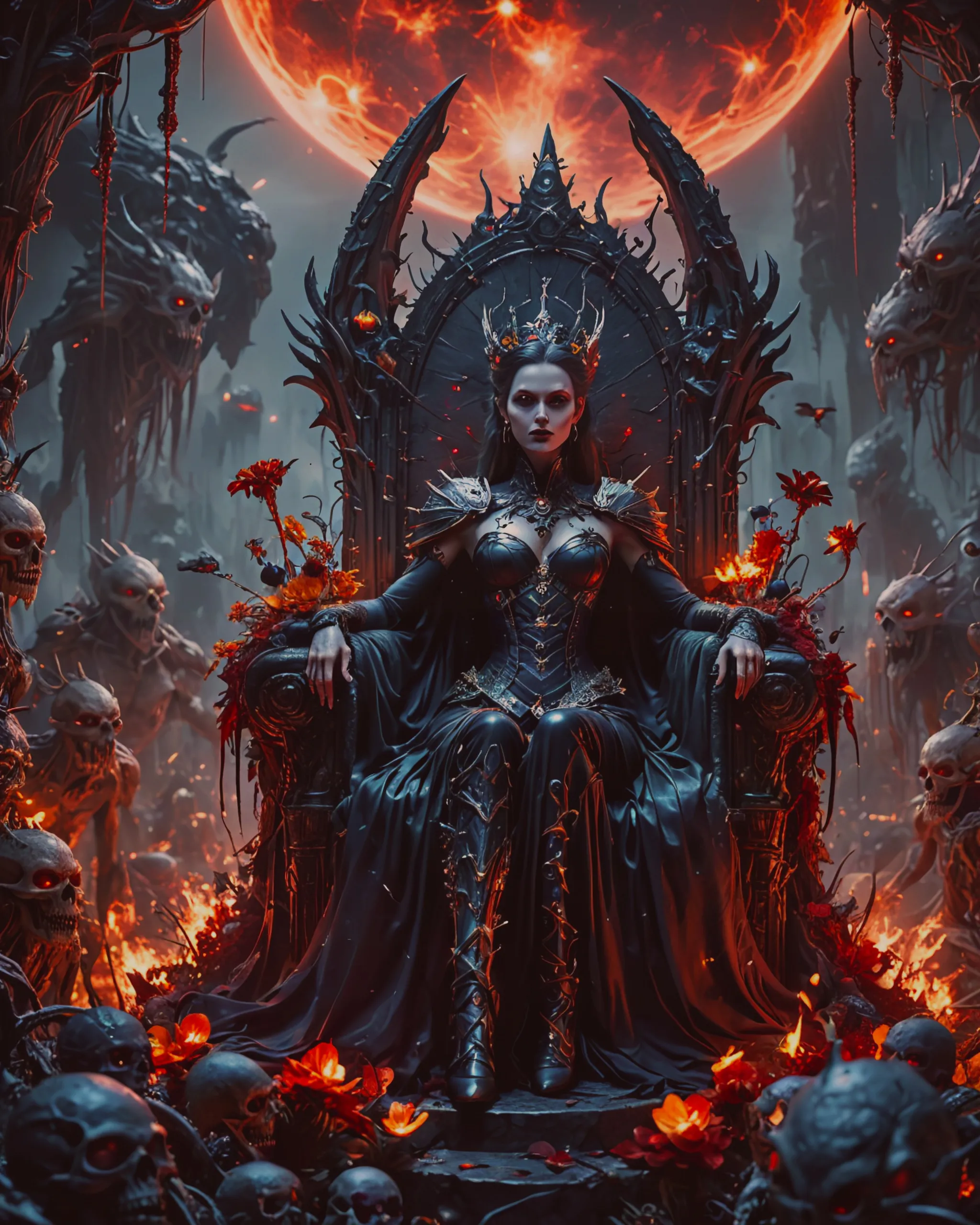 Awe-striking Alien Vampire Queen: - Free AI Photo Generator - starryai