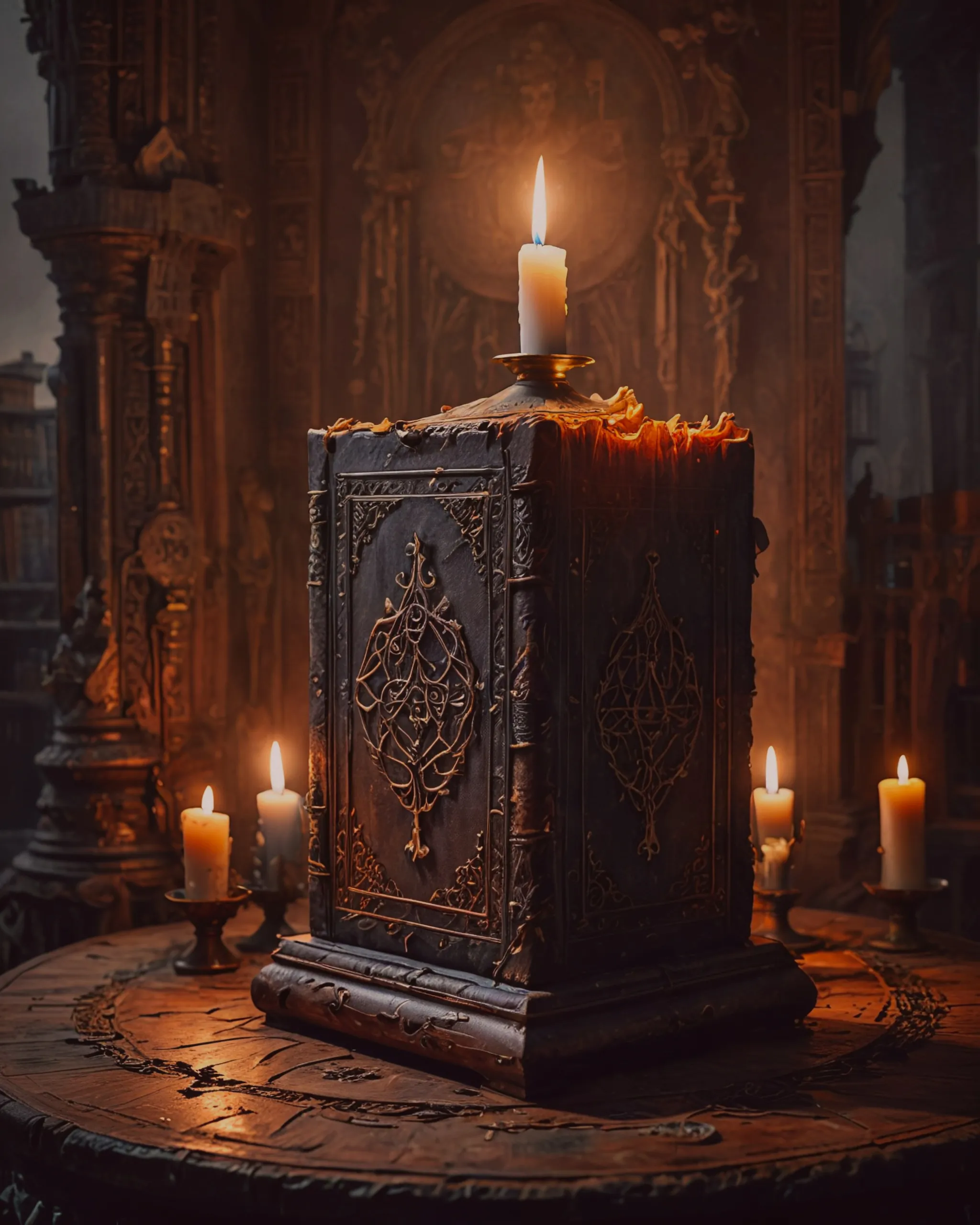 ancient, mystical tome bound that - Free AI Photo Generator - starryai
