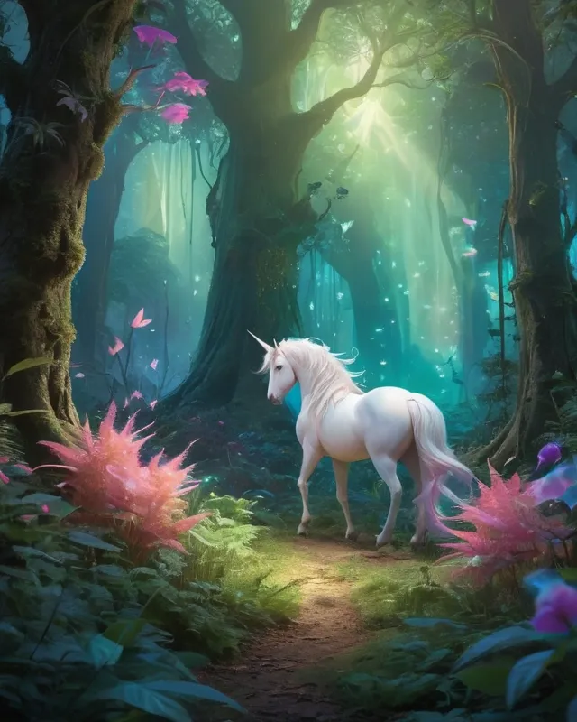 A mystical forest where each life - Free AI Photo Generator - starryai