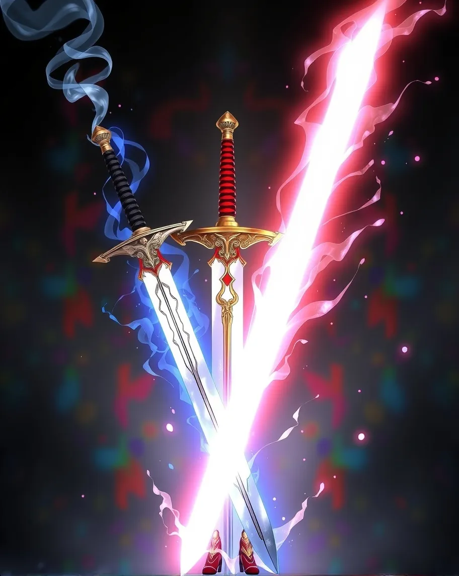 Excalibur and Kusanagi, two swords drawn to cleanse and protect the world from corruption and tyranny 