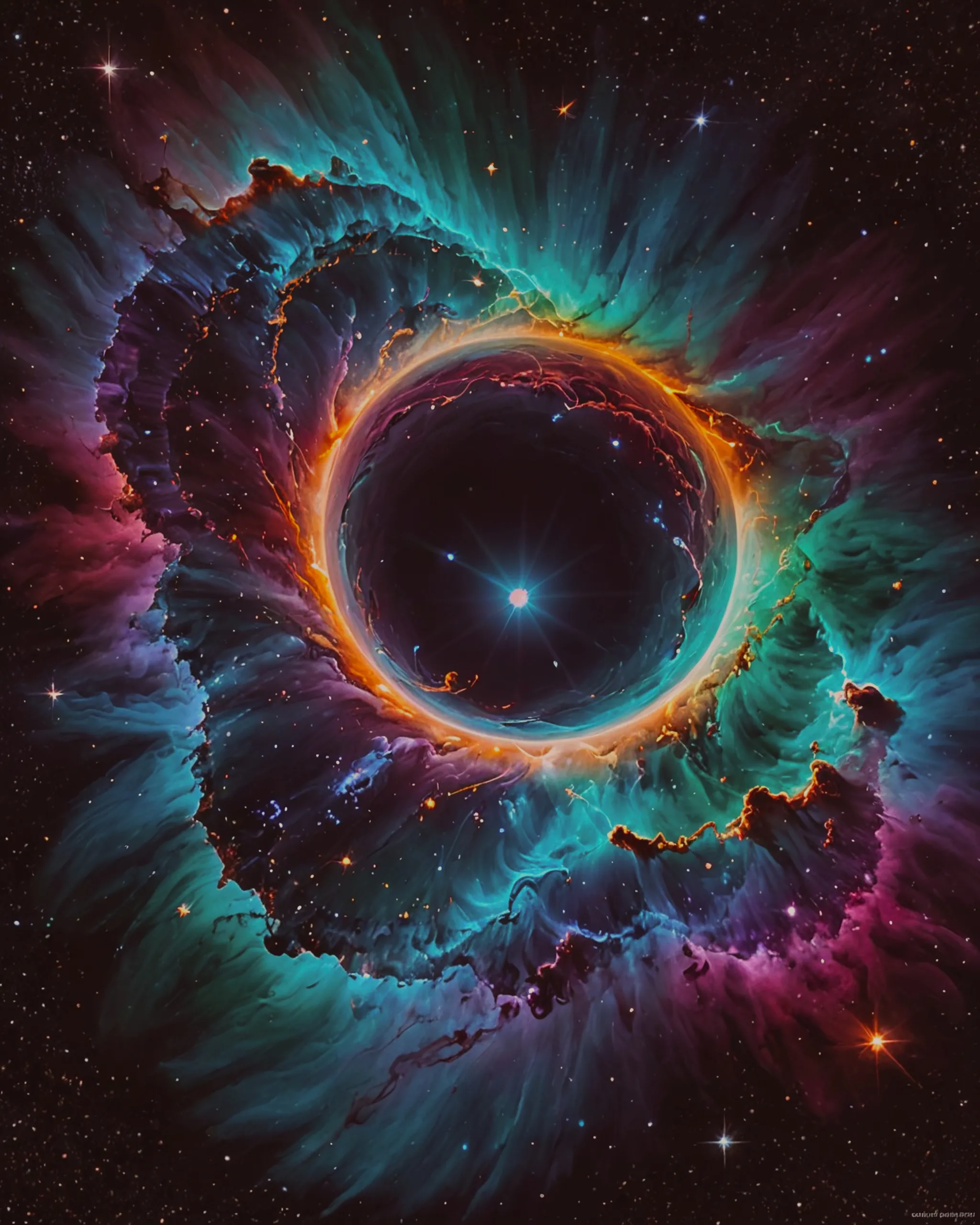 A Chroma Cosmos black hole a so , - Free AI Photo Generator - starryai