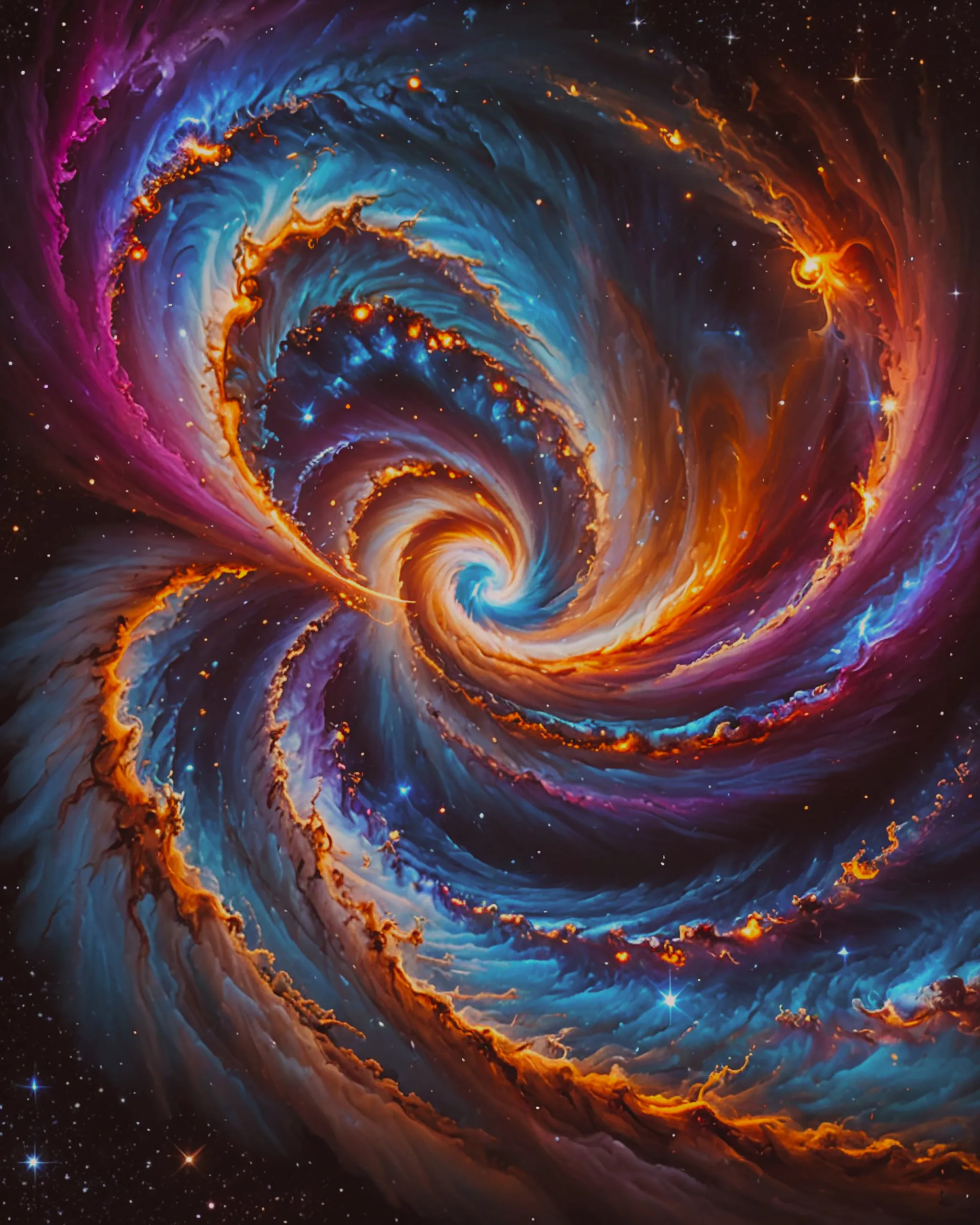 Multi chromatic galaxy. Great - Free AI Photo Generator - starryai