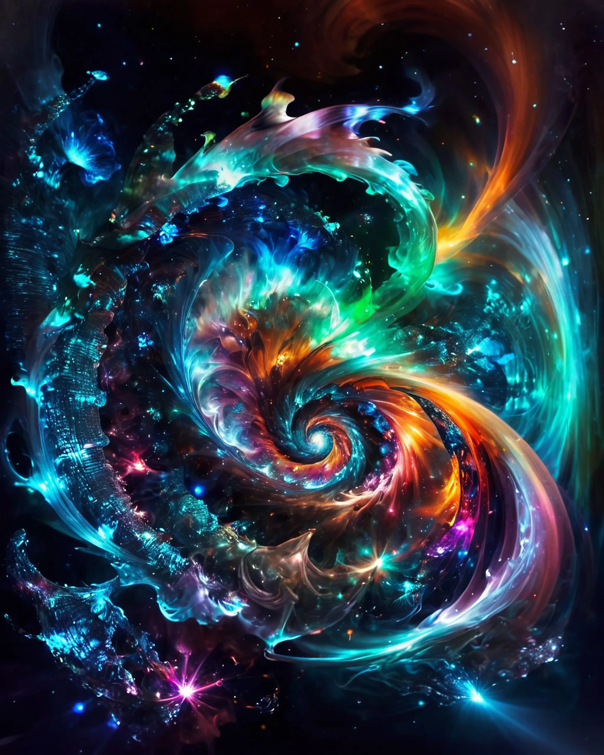 a Fractal Chroma Cosmos colorful - Free AI Photo Generator - starryai