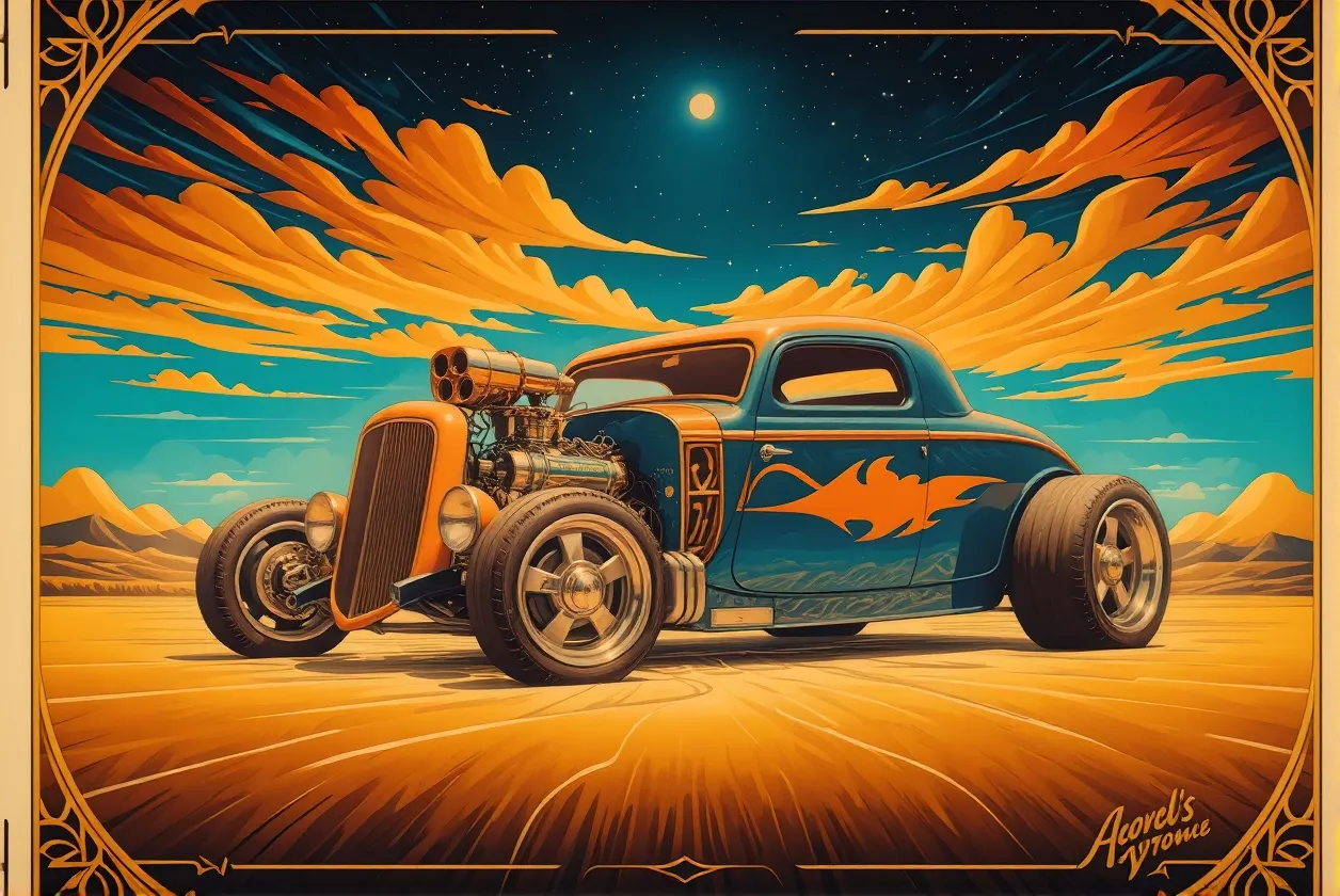 Computer Generated Hot Rods Hot rod - Free AI Photo Generator - starryai