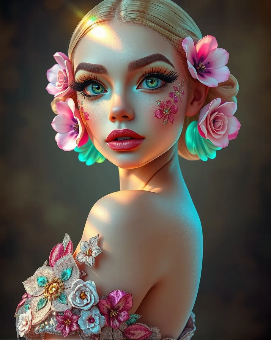 I'm a fitting floral dress.I have - Free AI Photo Generator - starryai