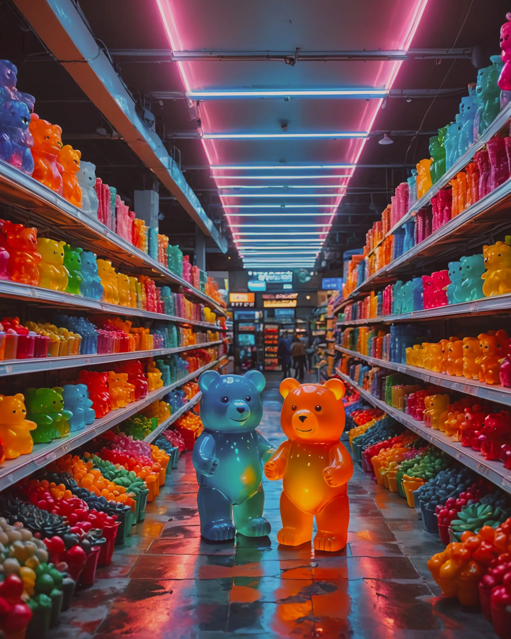 Gummy Bears Shopping for Groceries