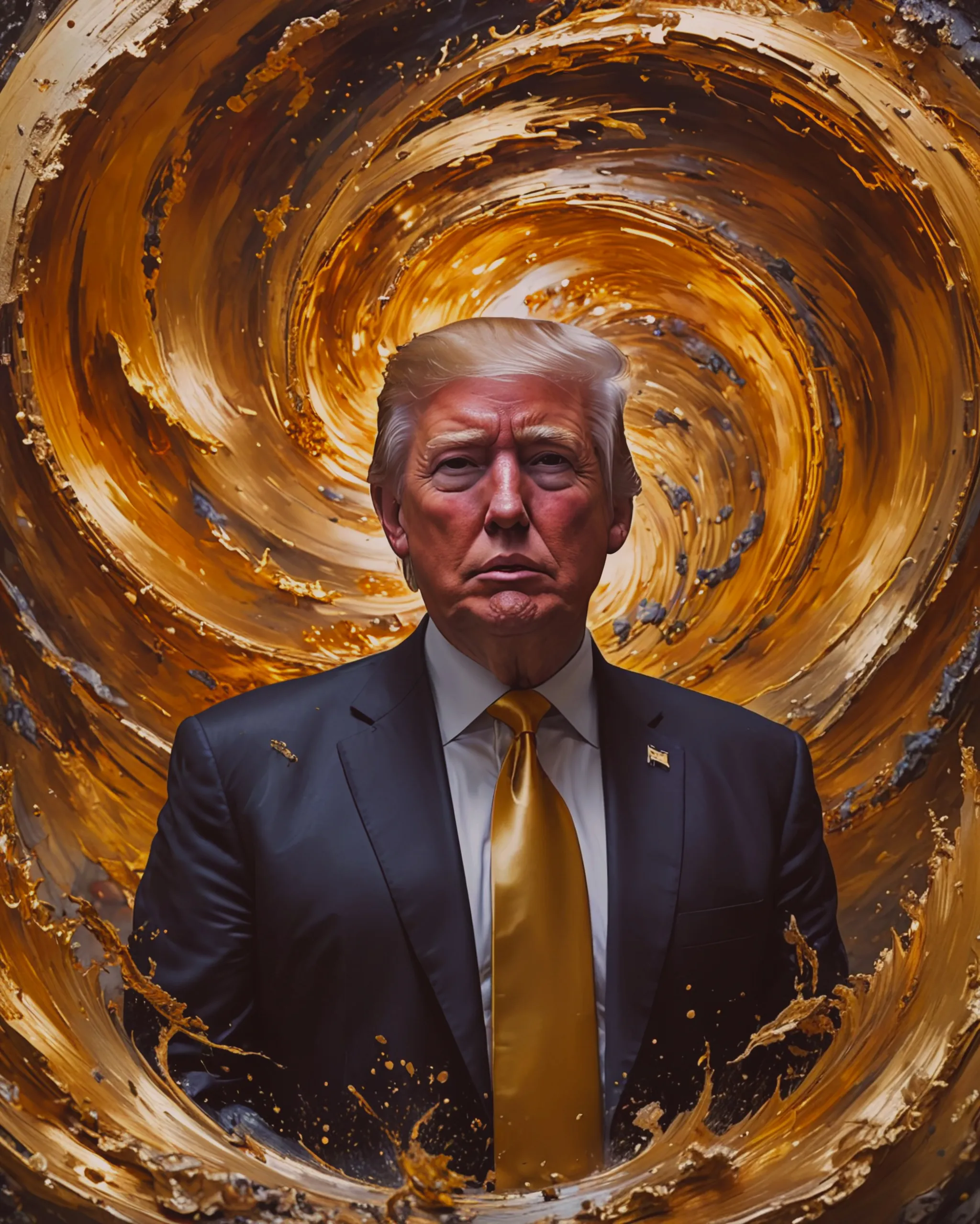 President Trump paints himself into existence