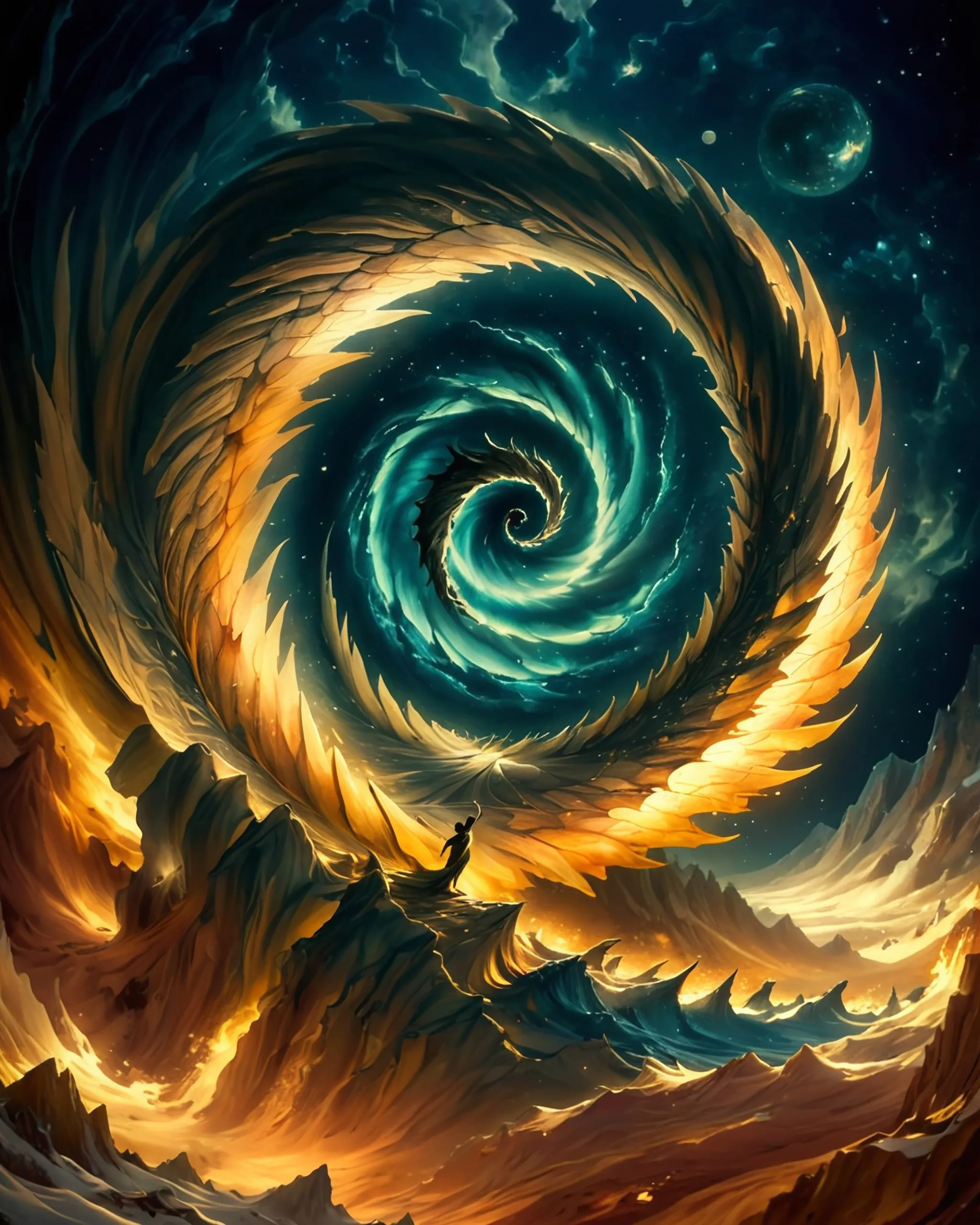 A realm where northern lights sky - Free AI Photo Generator - starryai