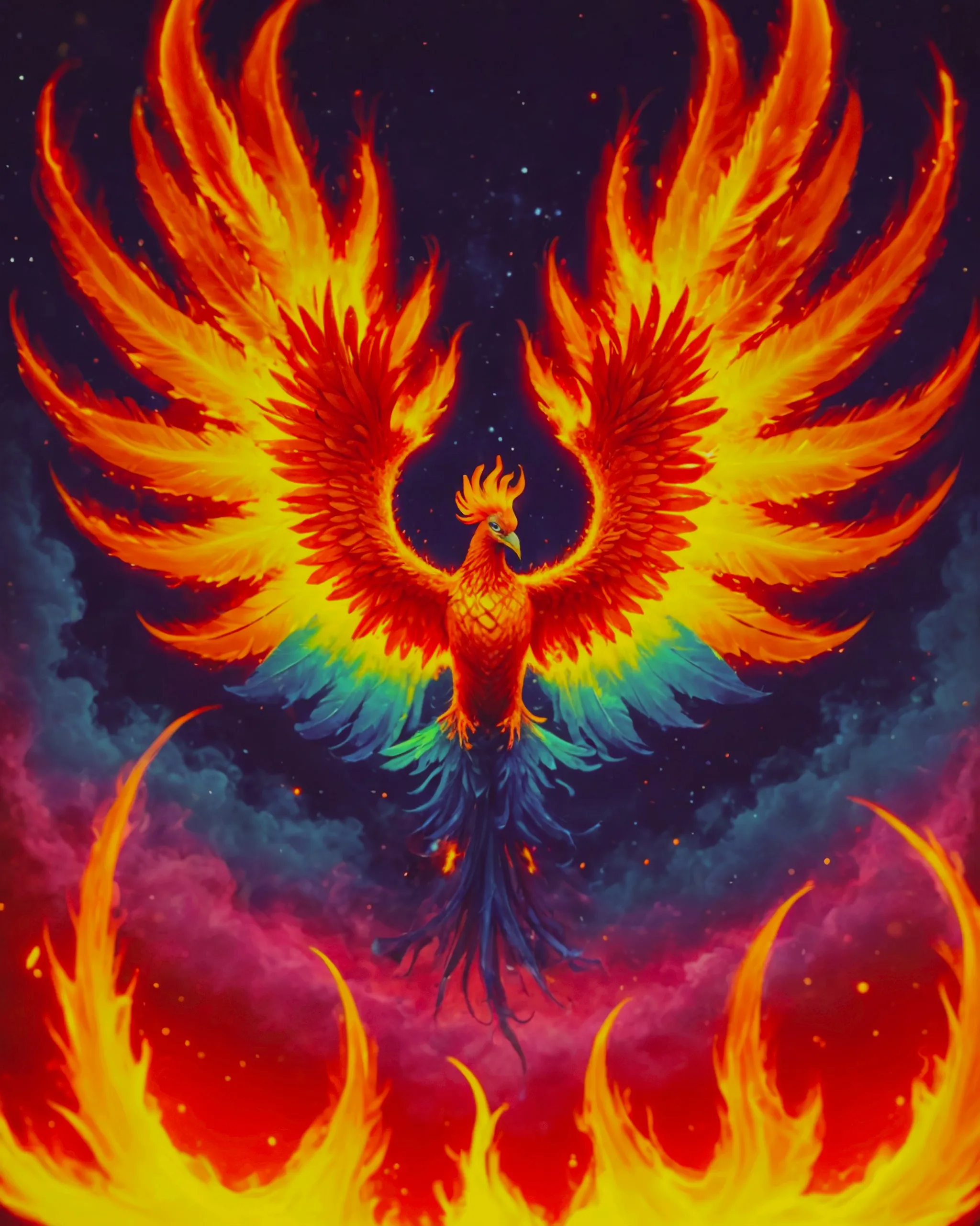 Firey Definition A cosmic mystical beautiful firey - Free AI Photo Generator - starryai