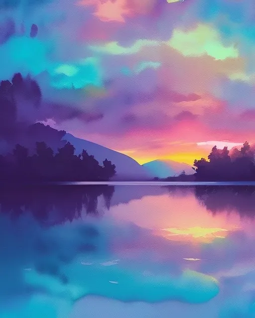 Watercolor water