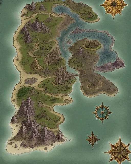 Fantasy map use books♡ - Free AI Photo Generator - starryai