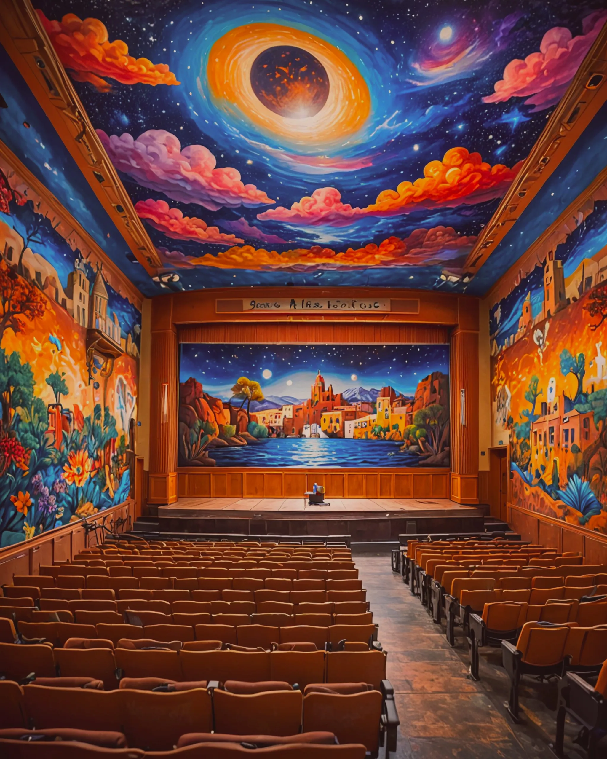 depict the James A. Little Theater Inside the New Mexico School For The Deaf building