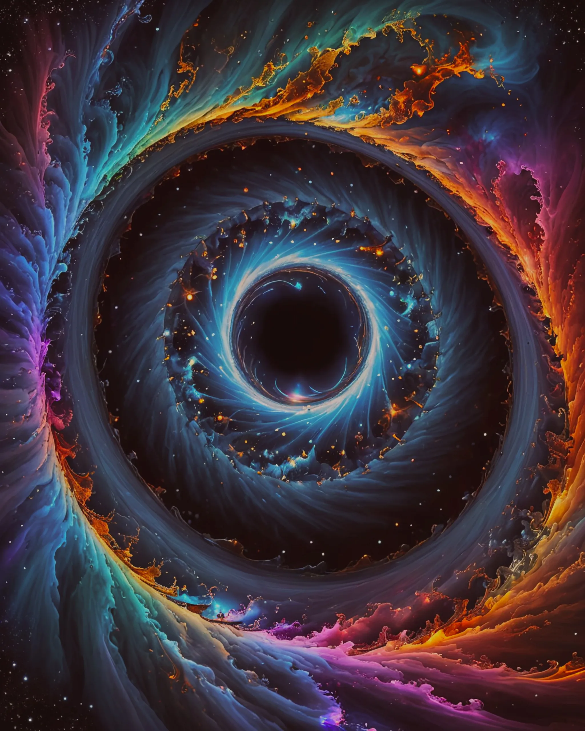 Black hole mandelbrot - Free AI Photo Generator - starryai