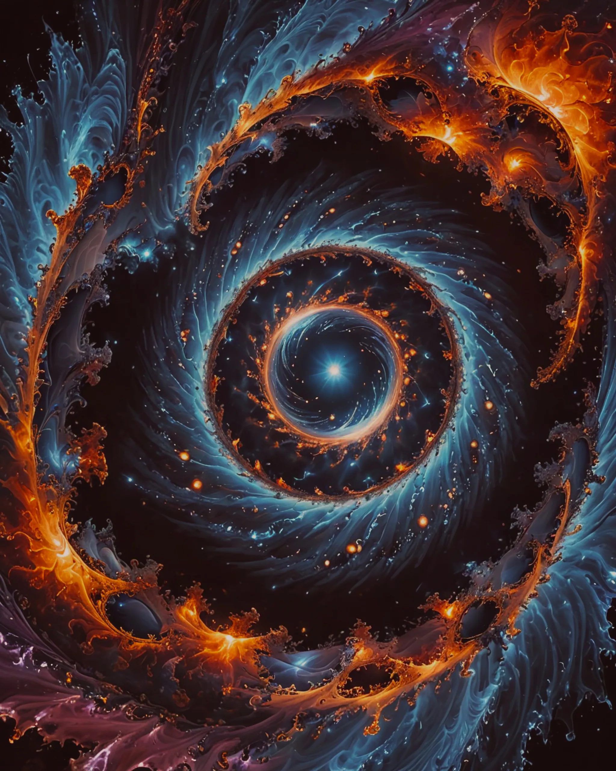 Black hole mandelbrot - Free AI Photo Generator - starryai