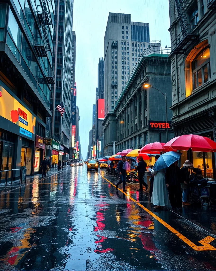 Rainy city - Free AI Photo Generator - starryai