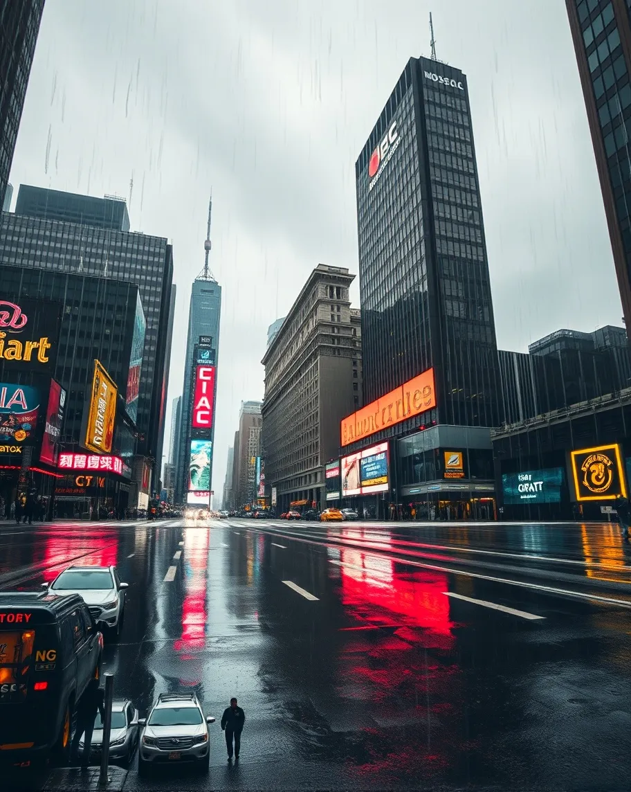Rainy city - Free AI Photo Generator - starryai