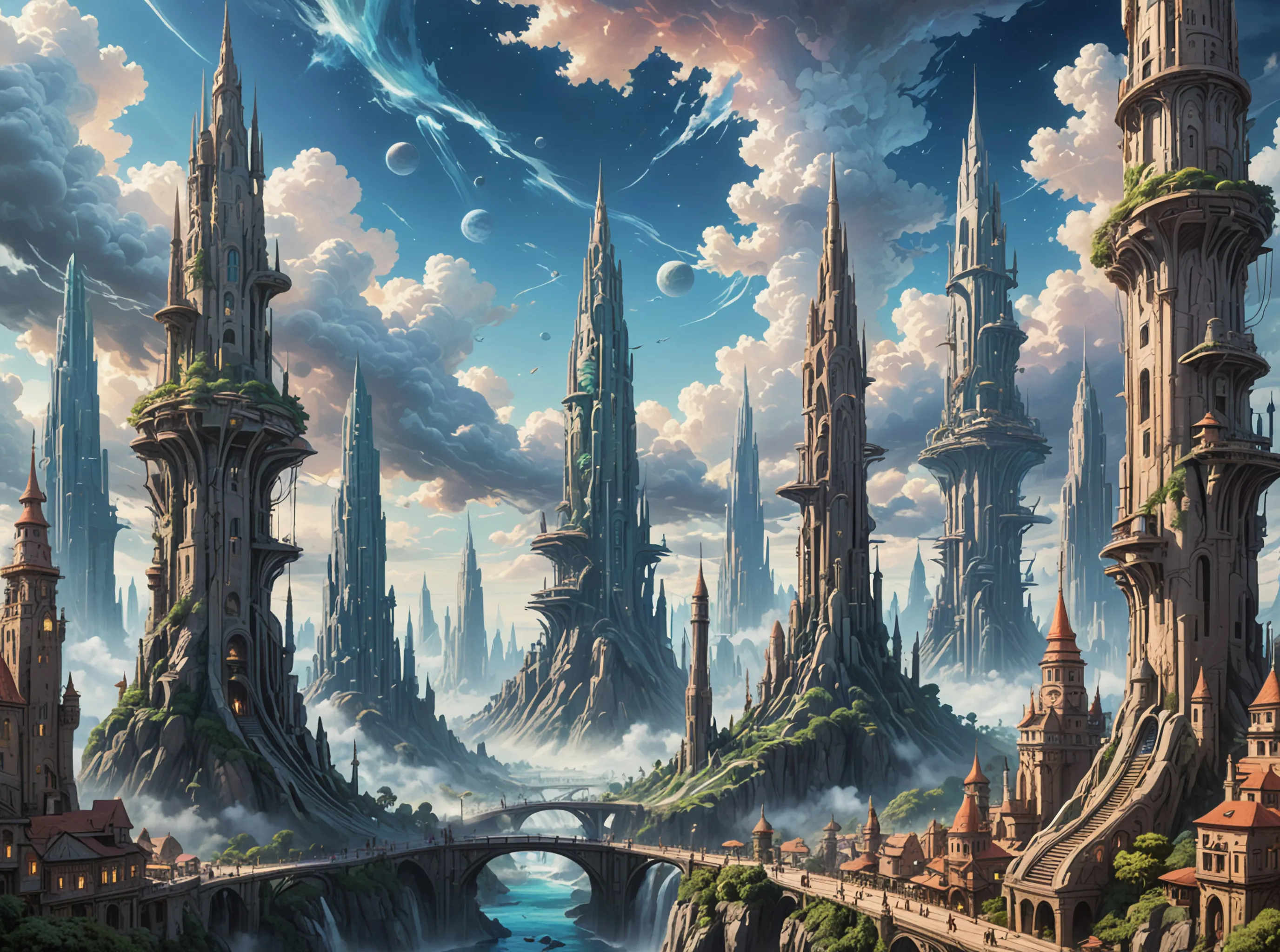 It a beautiful city that wraps - Free AI Photo Generator - starryai