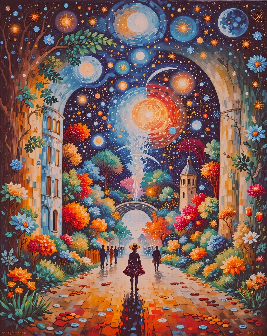 A portal to a magical realm full of colors