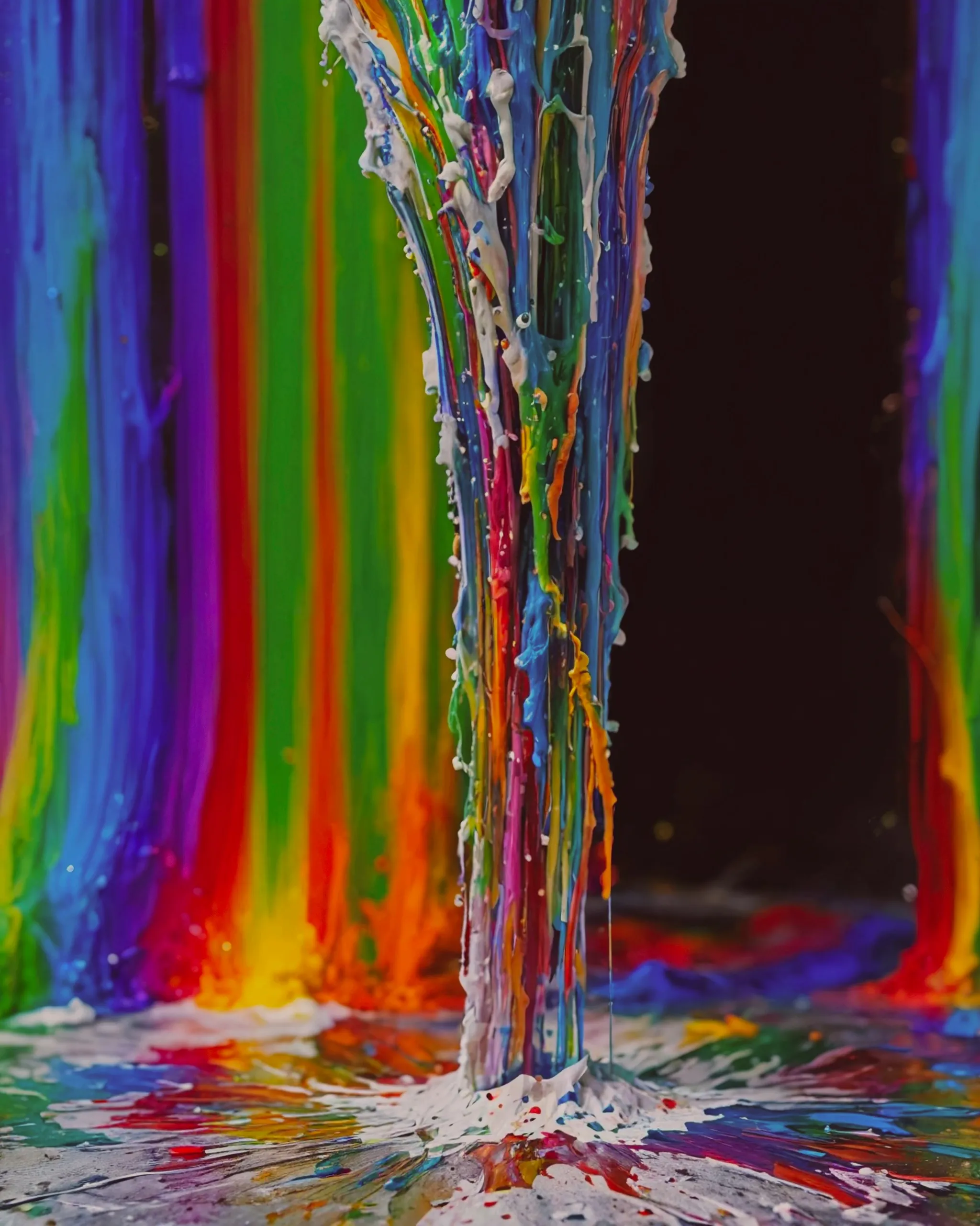 A cascading waterfall paint - Free AI Photo Generator - starryai
