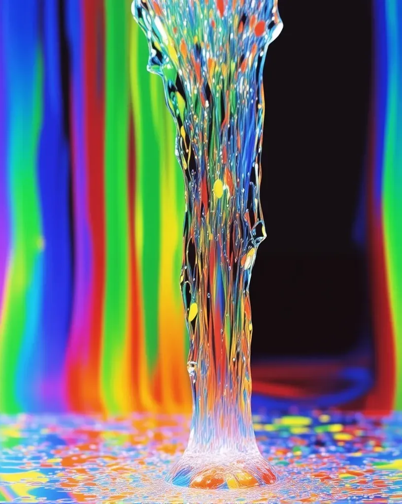 A cascading waterfall paint - Free AI Photo Generator - starryai