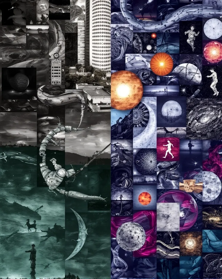 a cosmic scene where galaxies are - Free AI Photo Generator - starryai