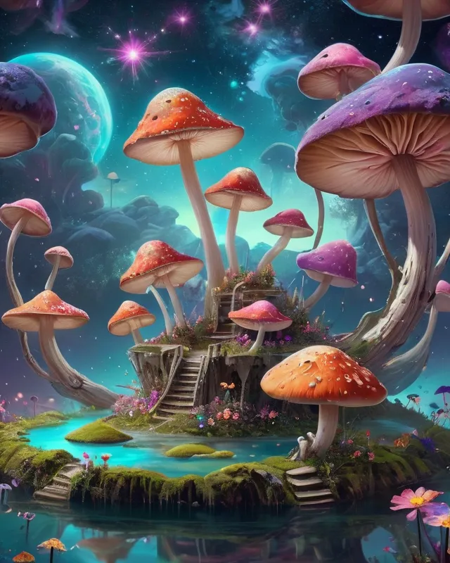 Amazing painting a cosmic fantasy - Free AI Photo Generator - starryai