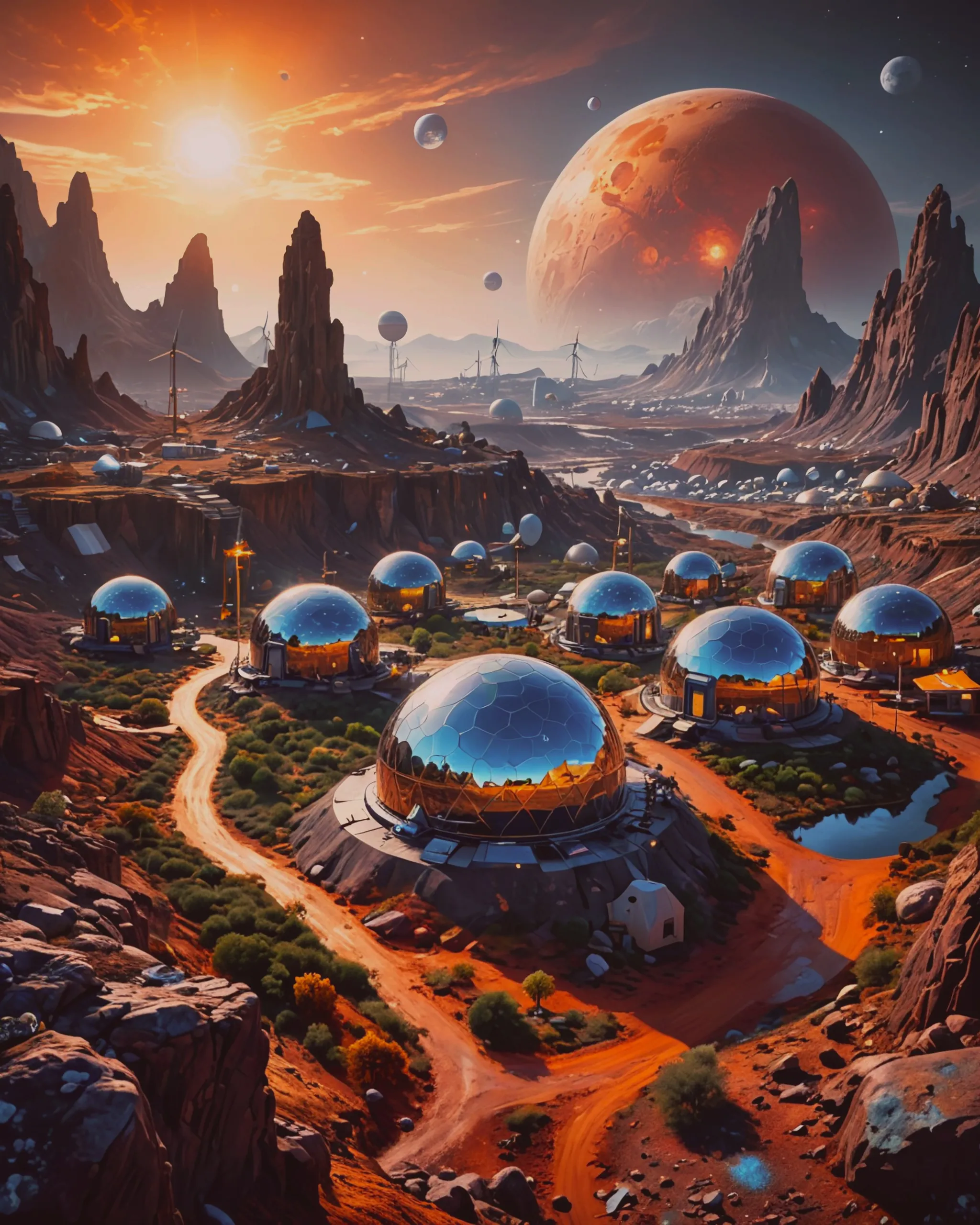 Future home on pluto colony - Free AI Photo Generator - starryai
