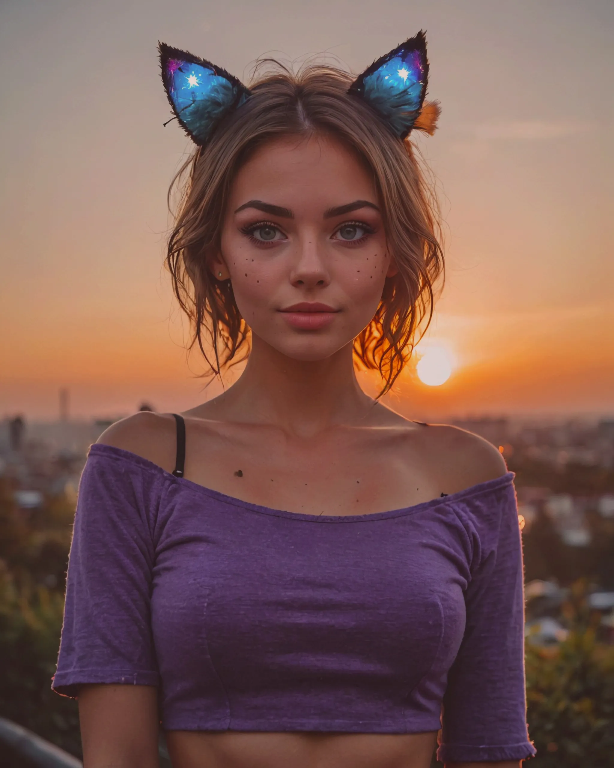 Women cat ears - Free AI Photo Generator - starryai