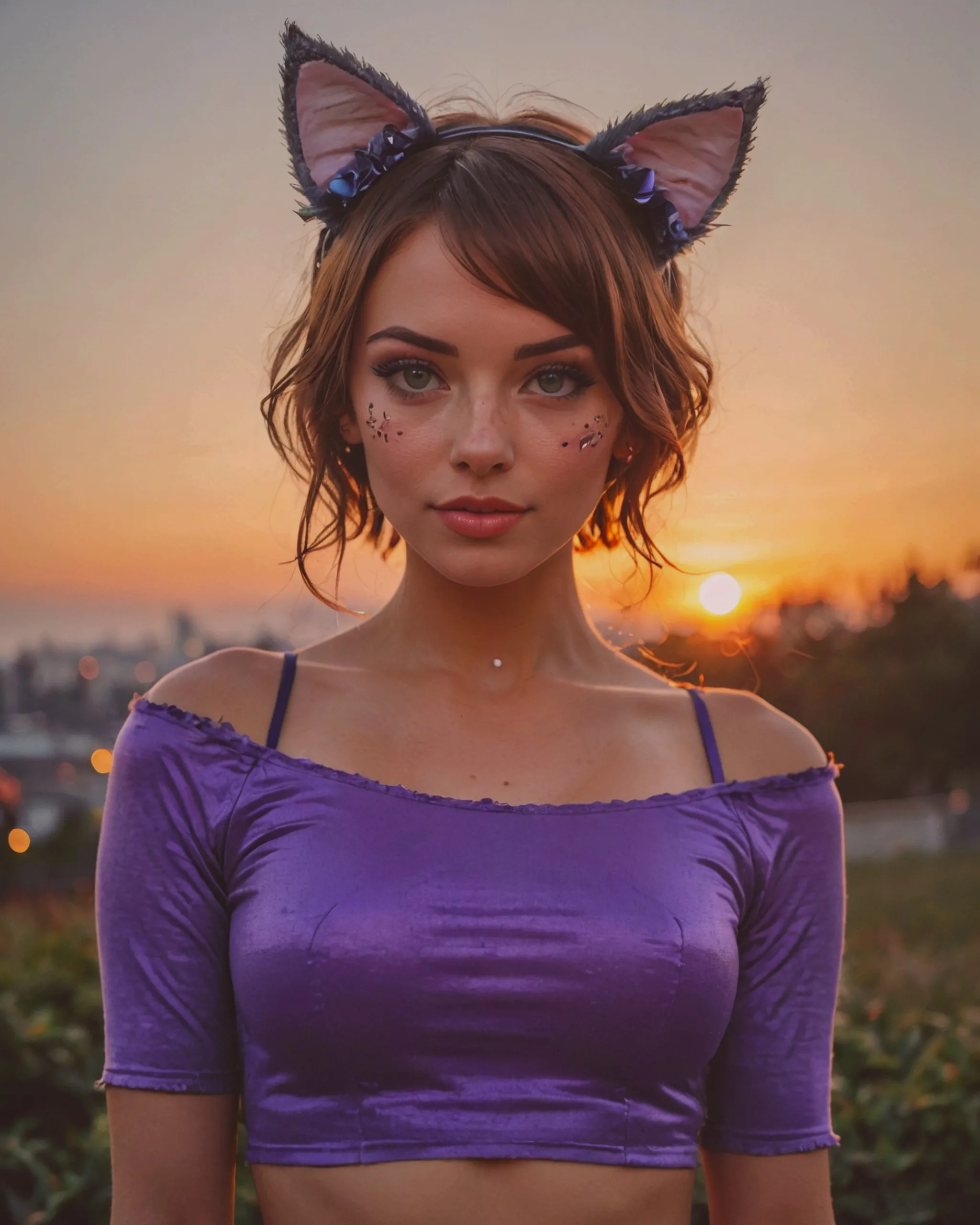 Women cat ears - Free AI Photo Generator - starryai