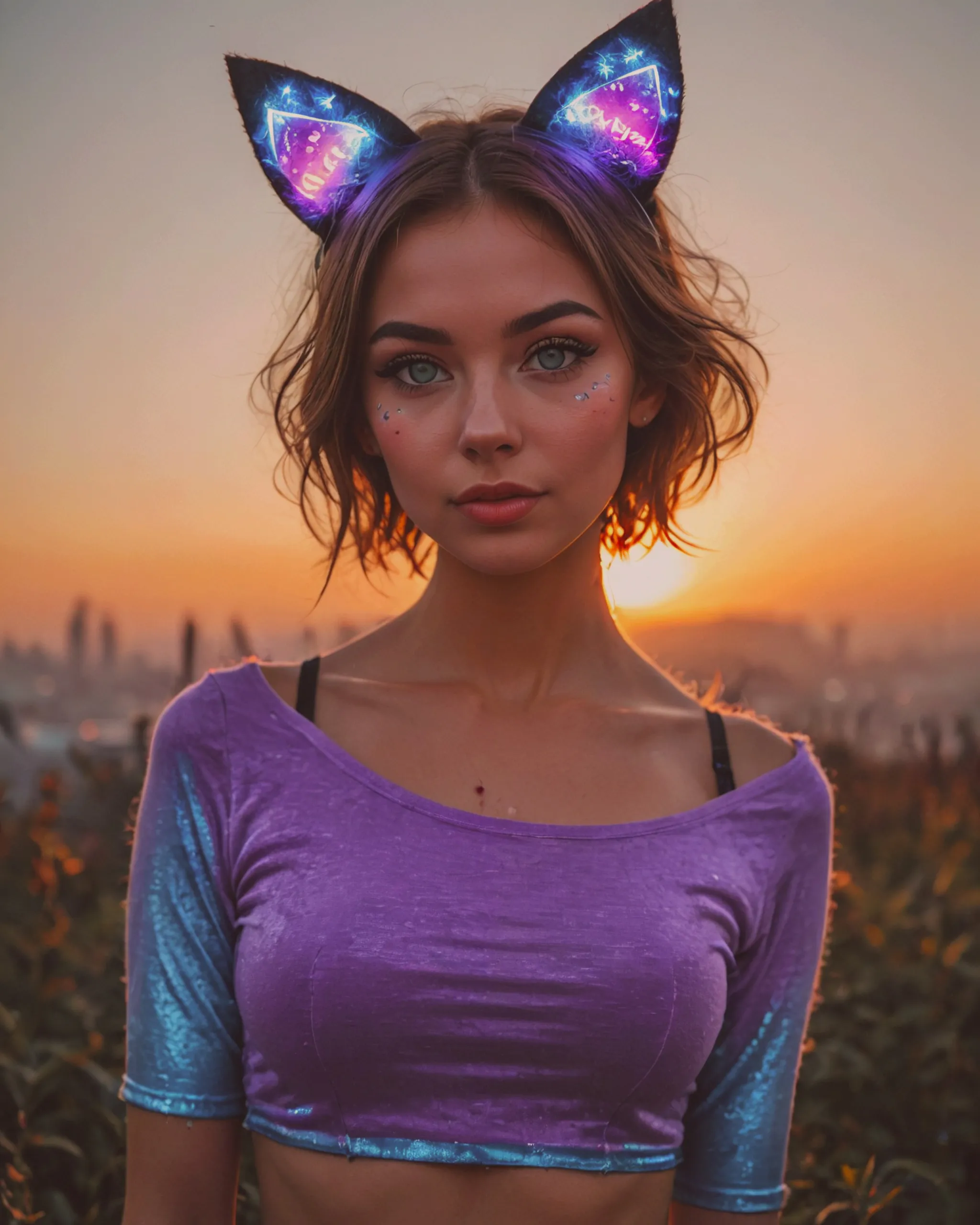 Women cat ears - Free AI Photo Generator - starryai