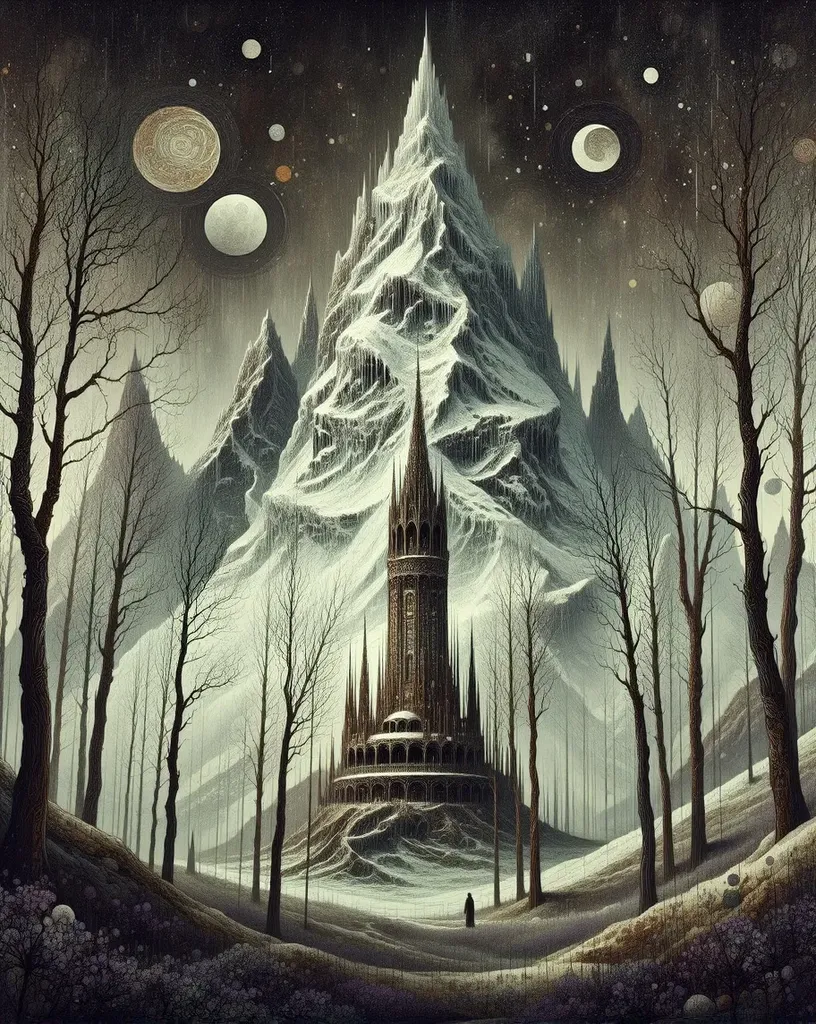 Icy mountain range - Free AI Photo Generator - starryai