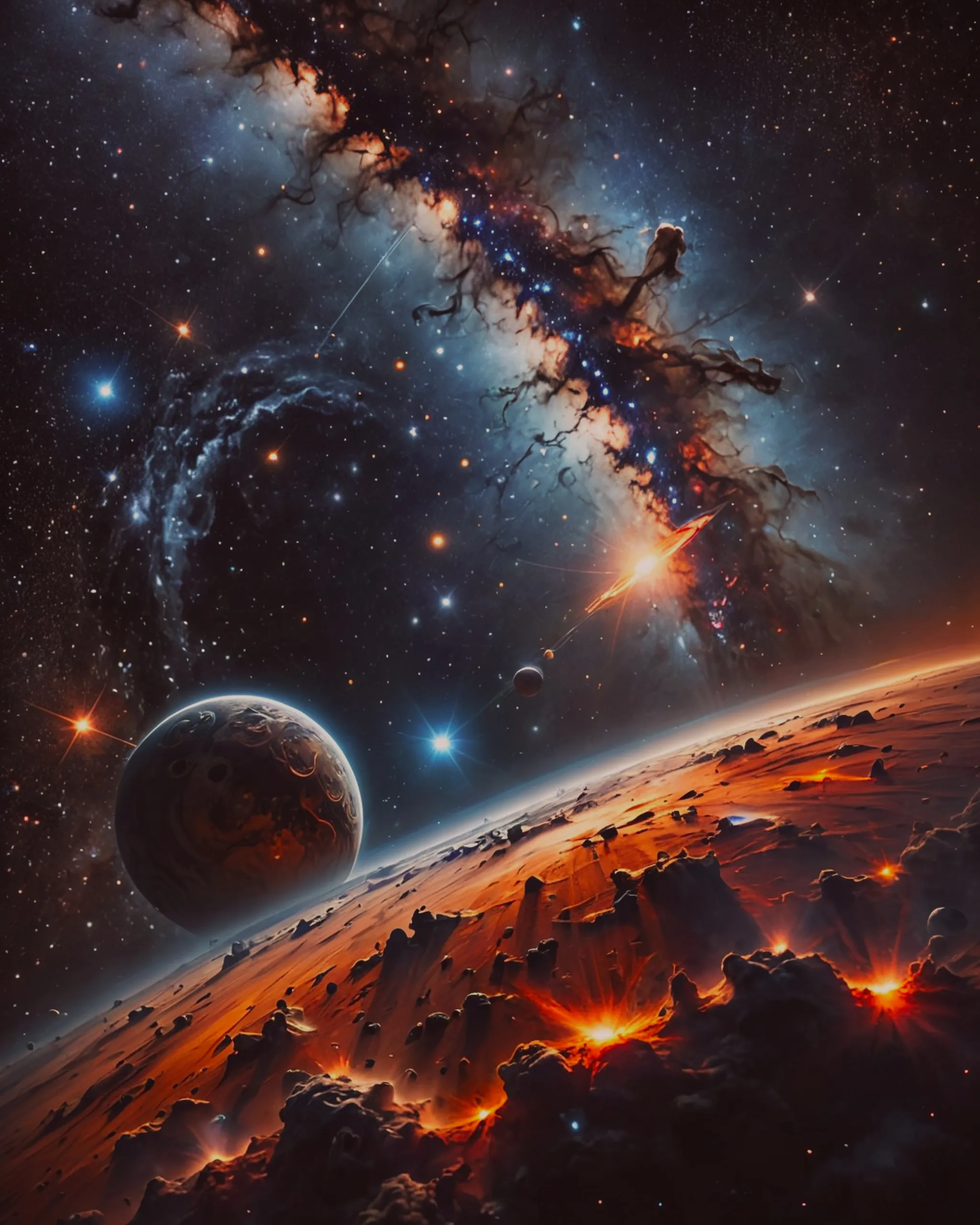 A view planets stars outer space. - Free AI Photo Generator - starryai