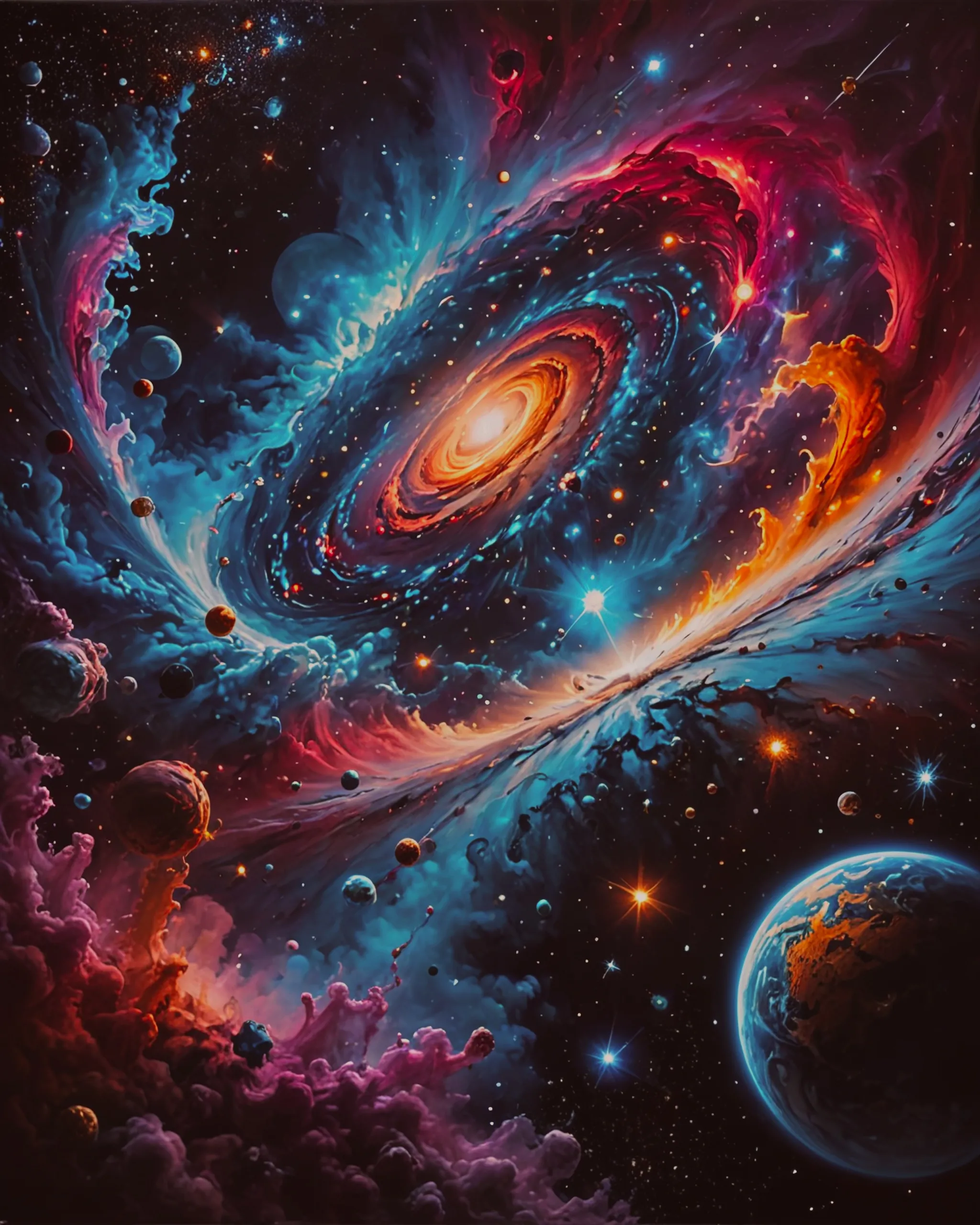 A view planets stars outer space. - Free AI Photo Generator - starryai