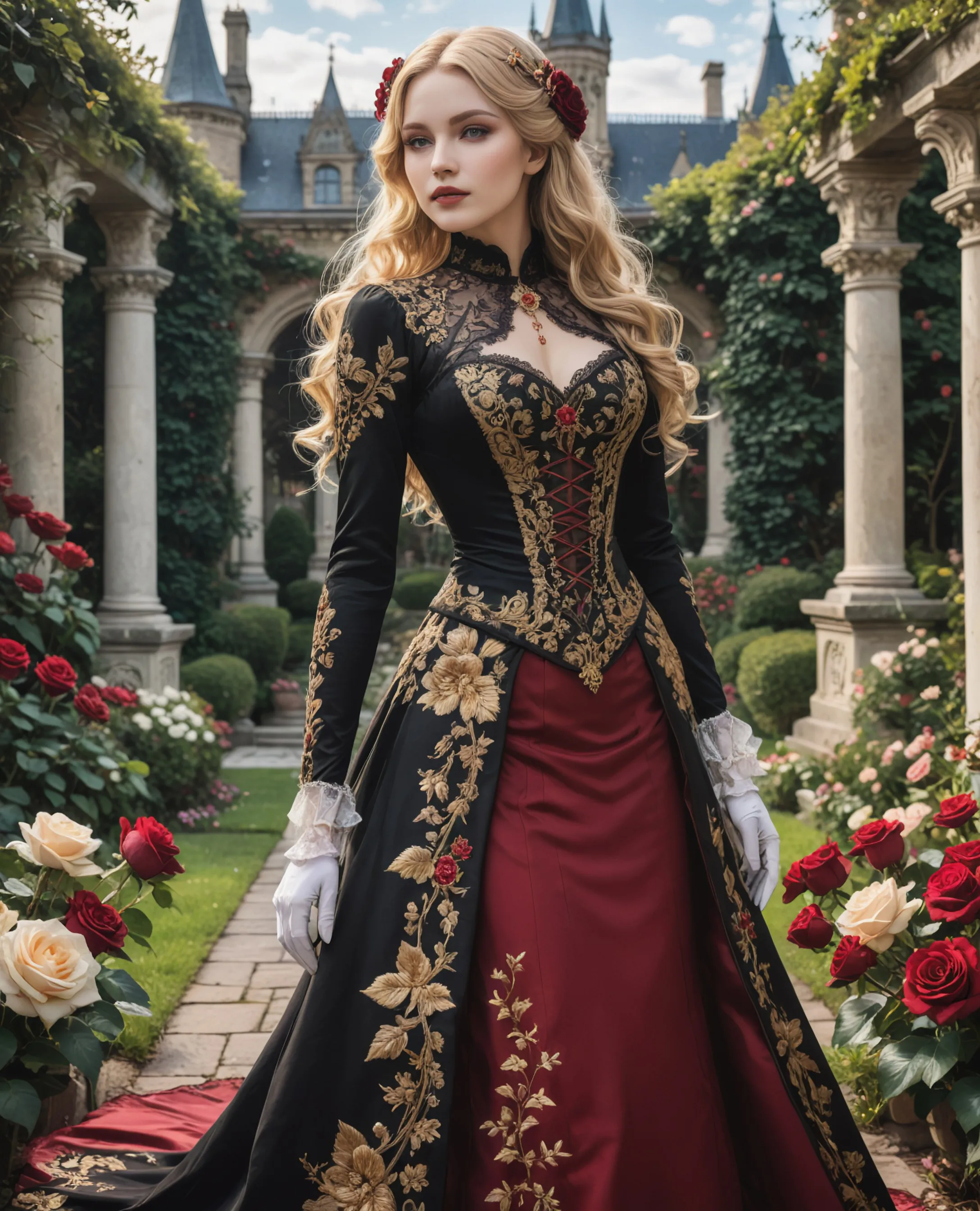 A beautiful Victorian-era woman - Free AI Photo Generator - starryai