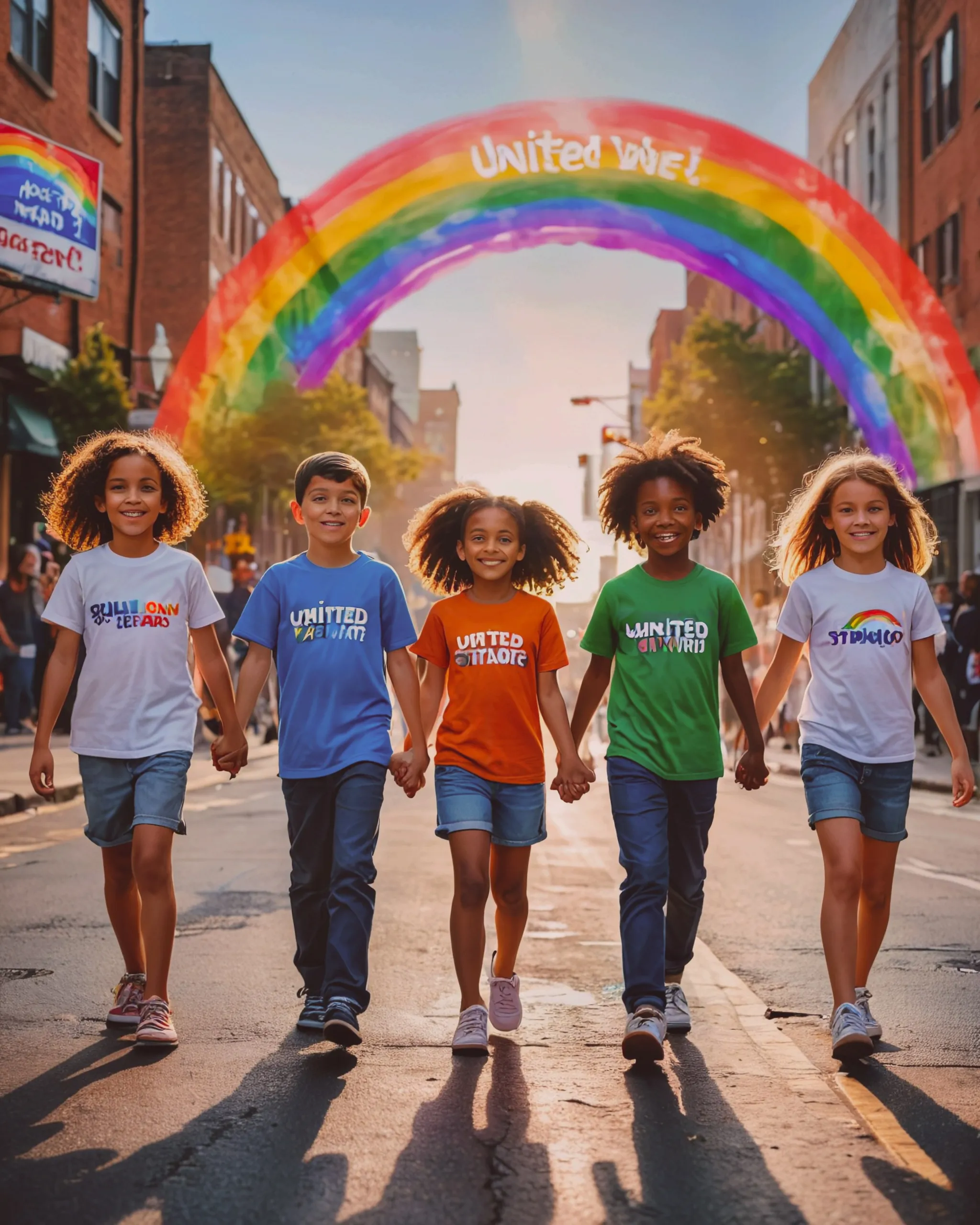 A group kids boys girls all races - Free AI Photo Generator - starryai