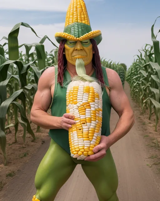 Corn jostlong man - Free AI Photo Generator - starryai
