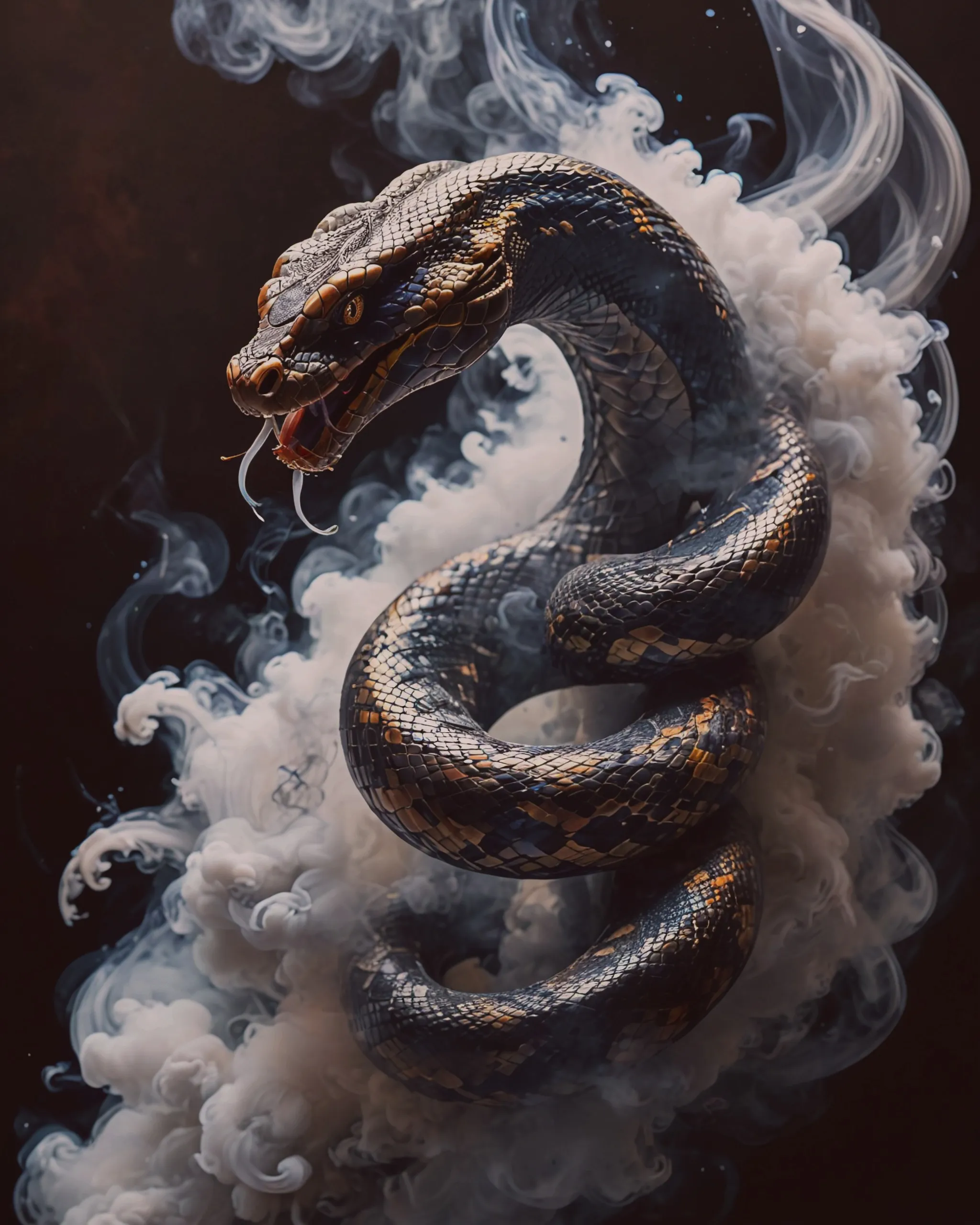 fully transparent python detailed - Free AI Photo Generator - starryai