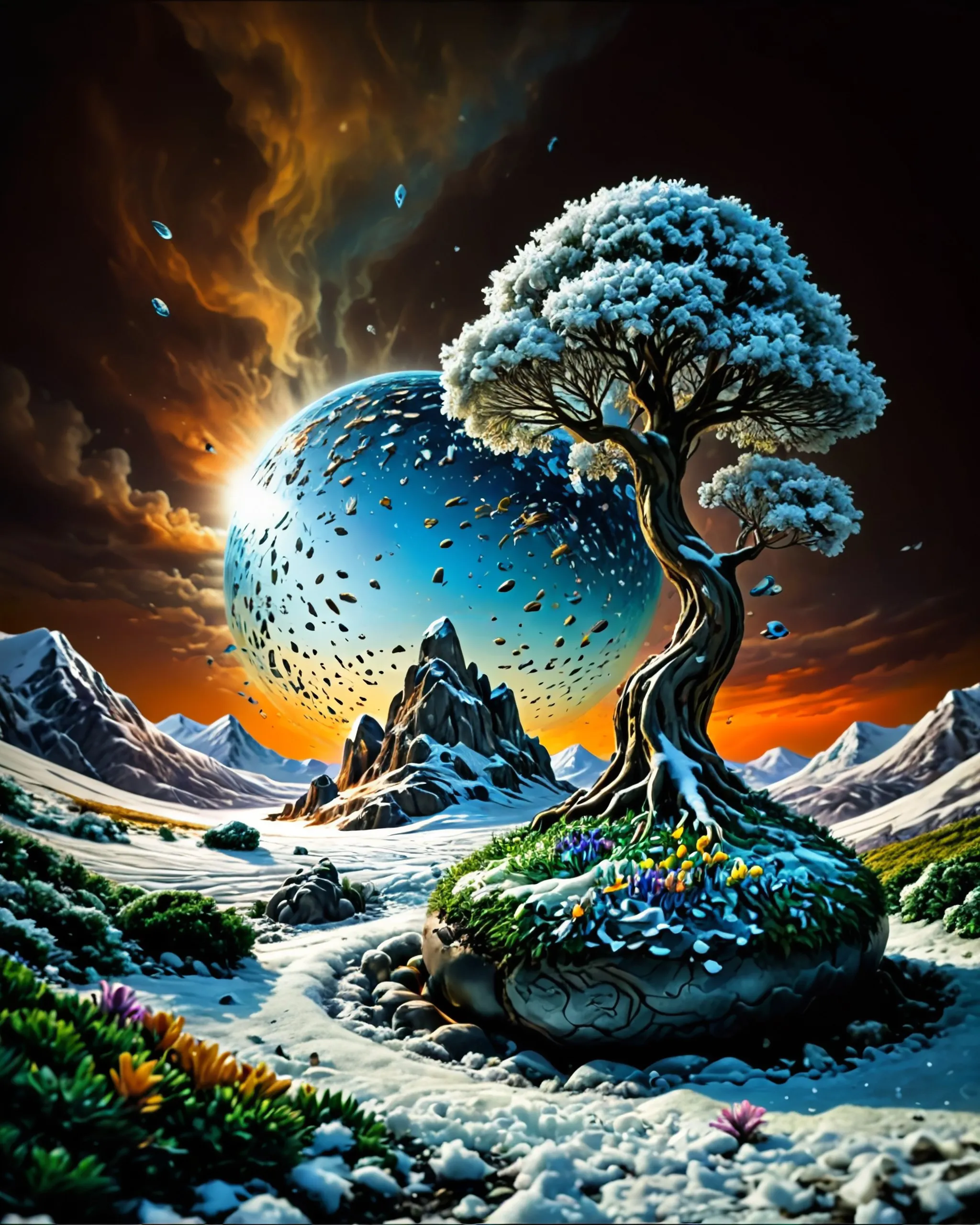 at mountain valley - Free AI Photo Generator - starryai