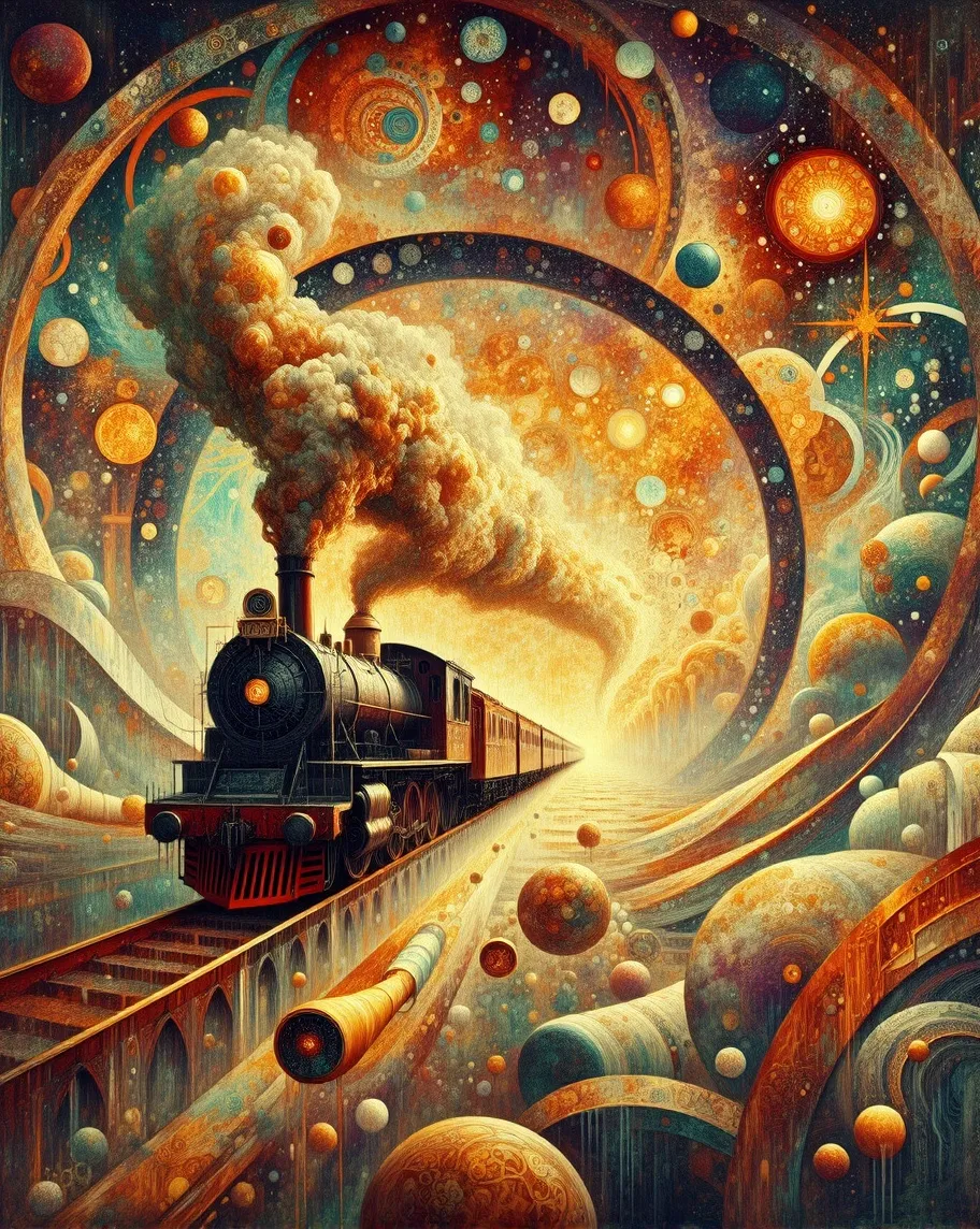 A steam train