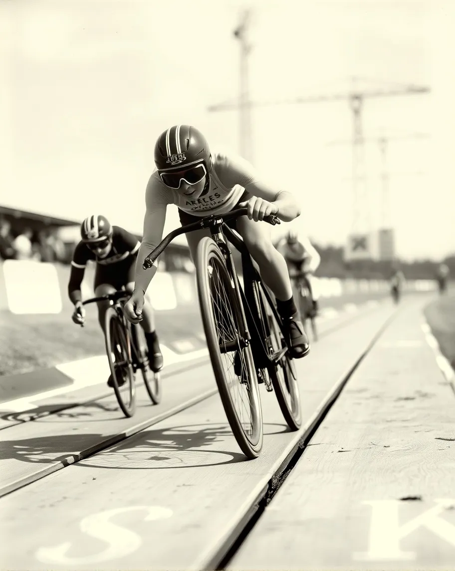 1920 board track racing, black - Free AI Photo Generator - starryai