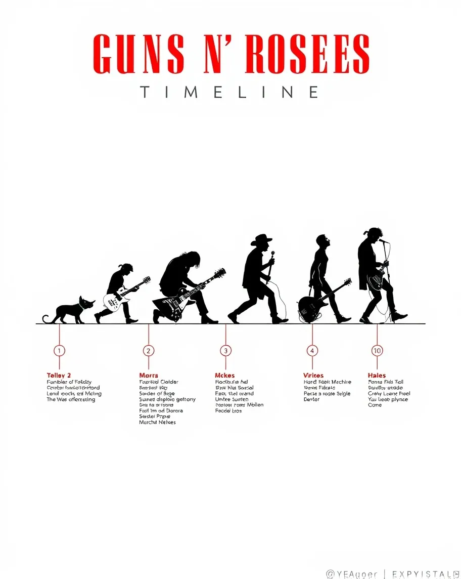 Guns n' roses, evolution timeline diagram