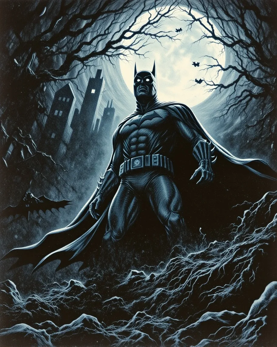 Batman on the dark and dangerous streets of Gotham