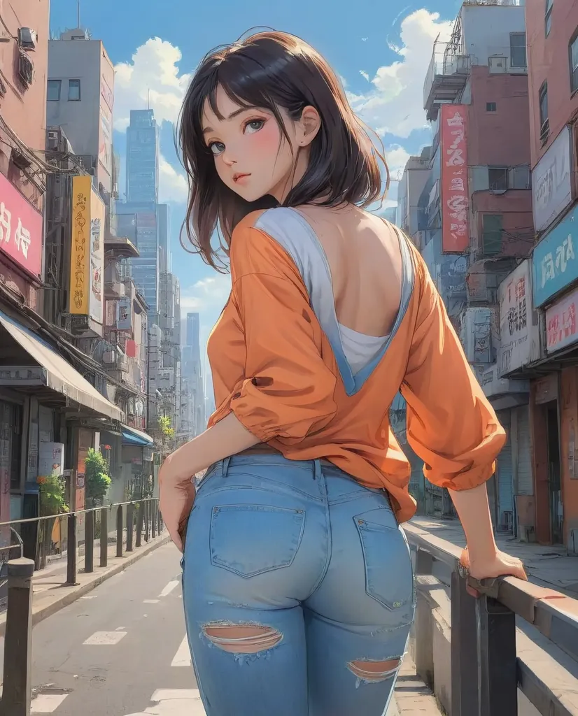 A stunning young woman stands her - Free AI Photo Generator - starryai