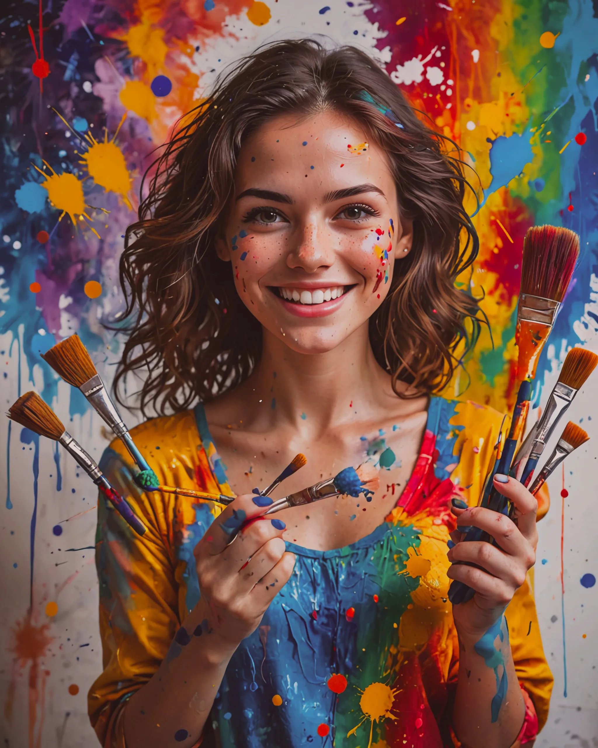 A very fun looking lady. Pretty 2 - Free AI Photo Generator - starryai