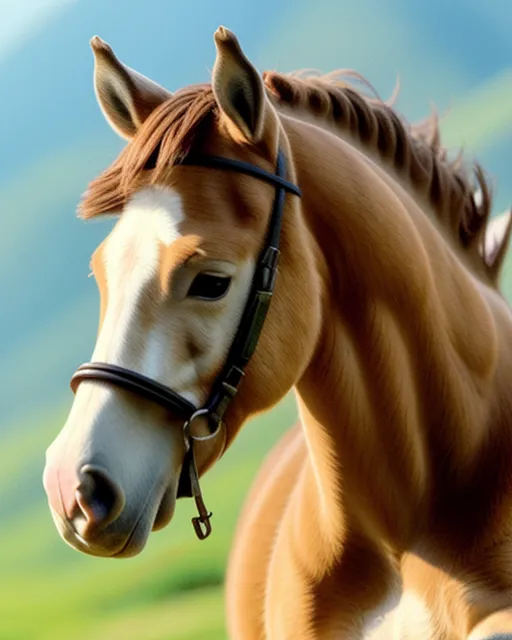 A little baby horse galloping 