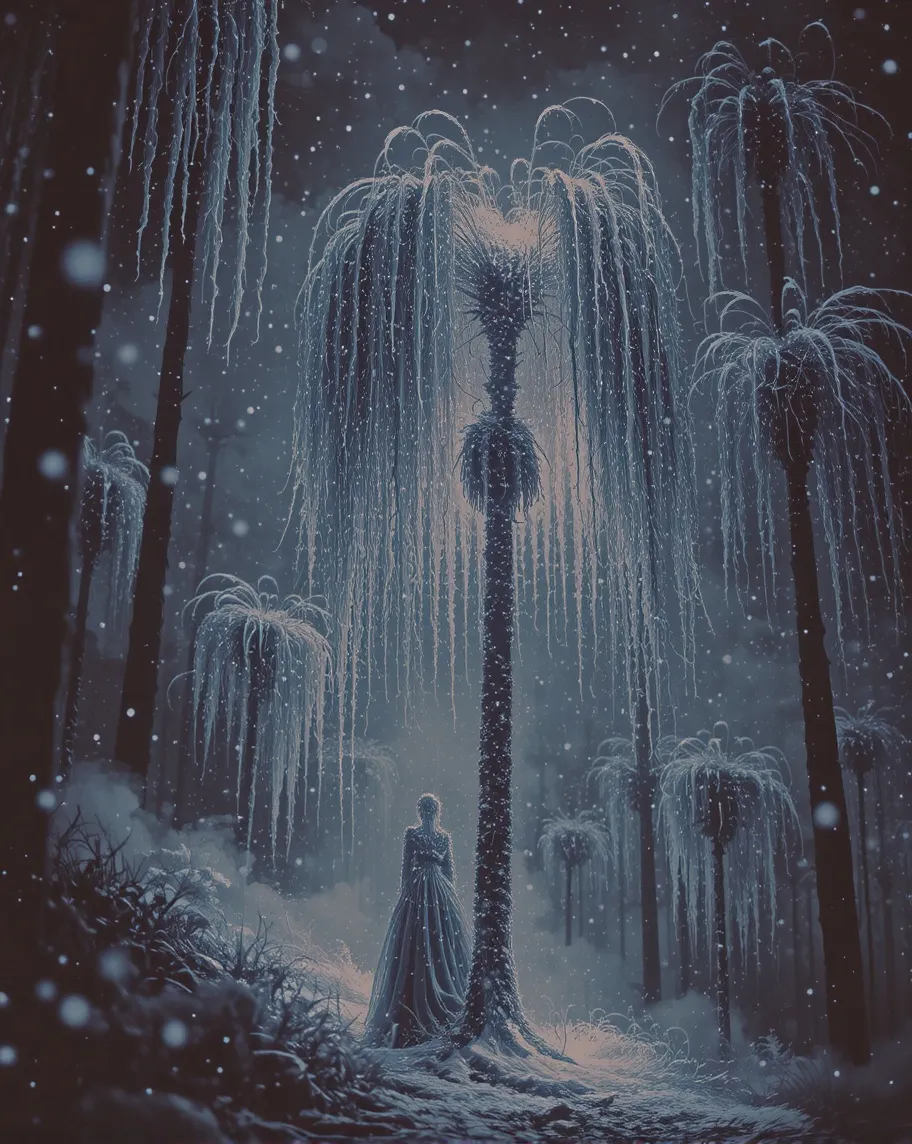 A mysterious figure a blue gown - Free AI Photo Generator - starryai