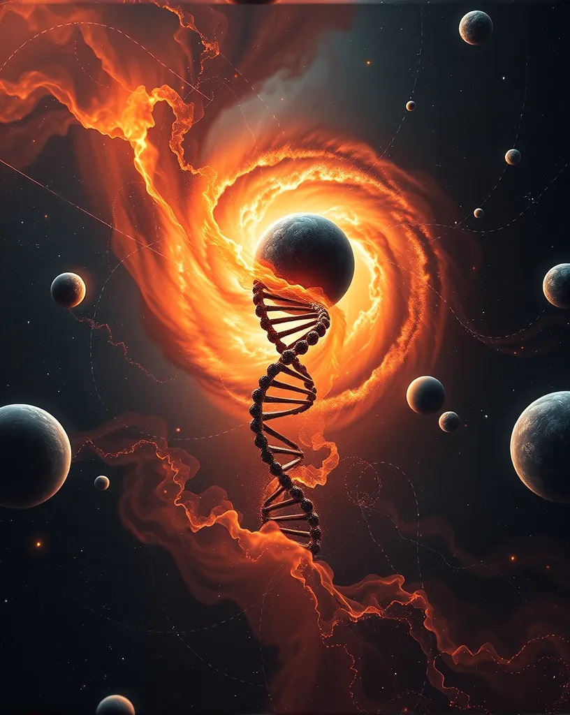 Nebula planets swirling creating - Free AI Photo Generator - starryai